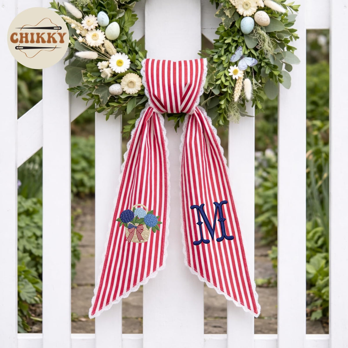 Patriotic Personalized Wreath Sash — image 2