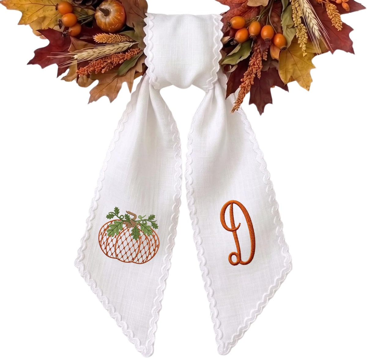 Autumn Personalized Wreath Sash
