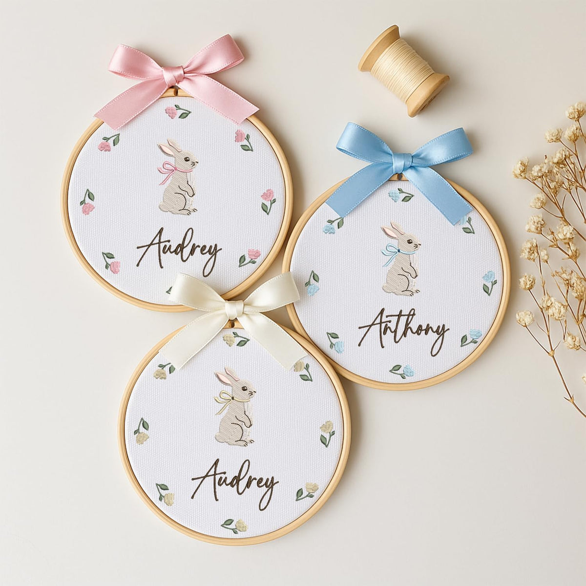 Personalized Embroidered Baby Name Hoop — 13 — image 2
