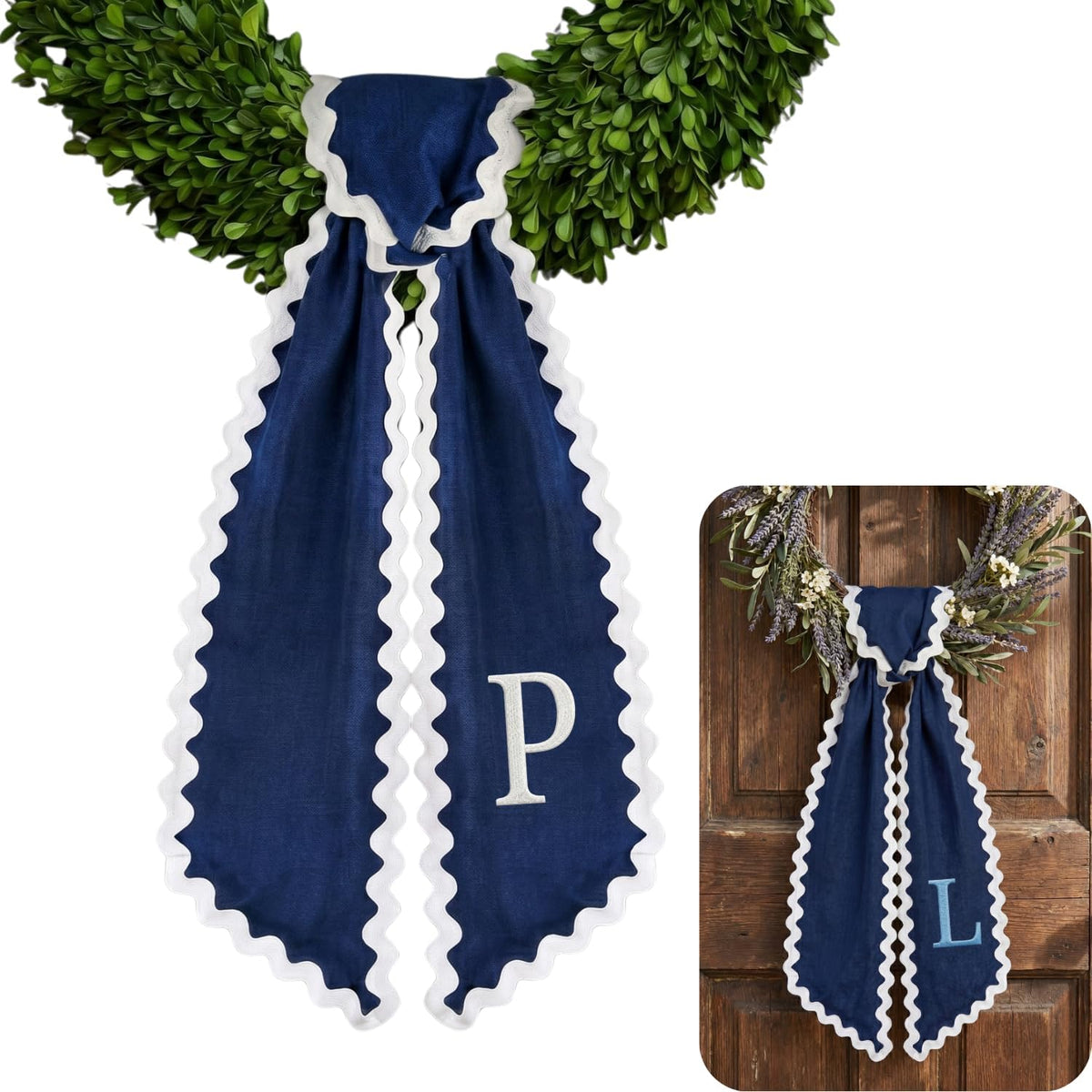 Christmas Personalized Wreath Sash