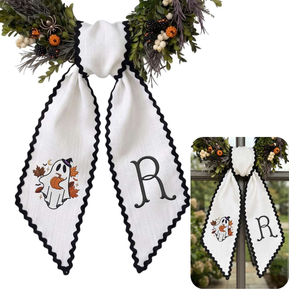 Halloween Personalized Wreath Sash