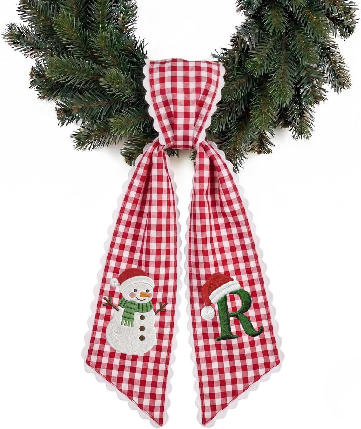Christmas Personalized Wreath Sash