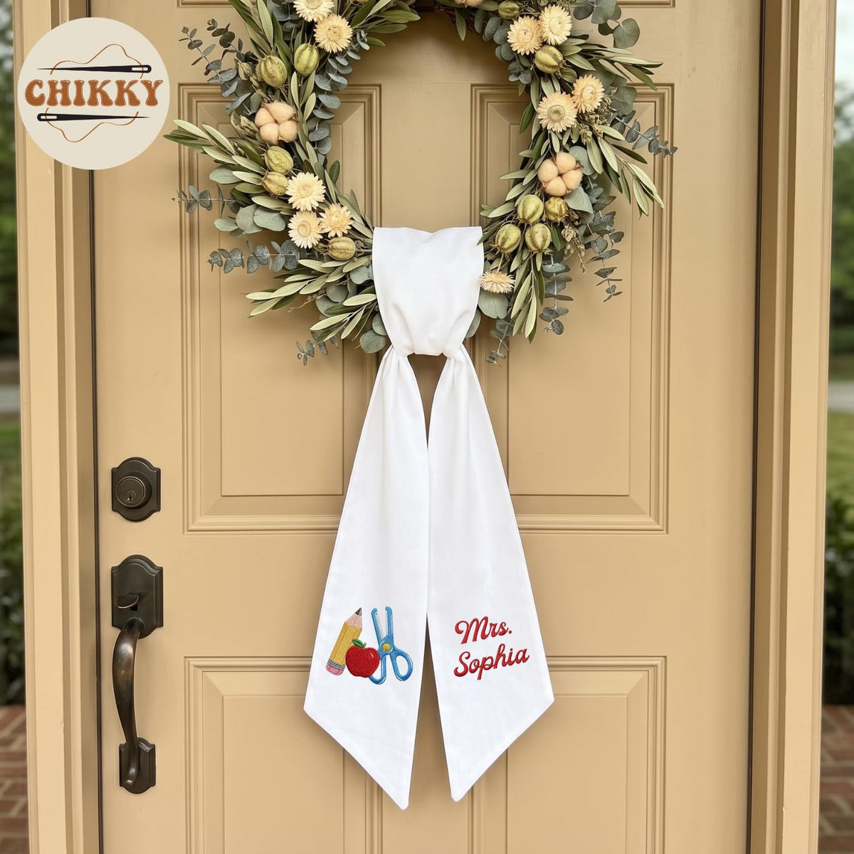 Monogram Personalized Wreath Sash — image 5