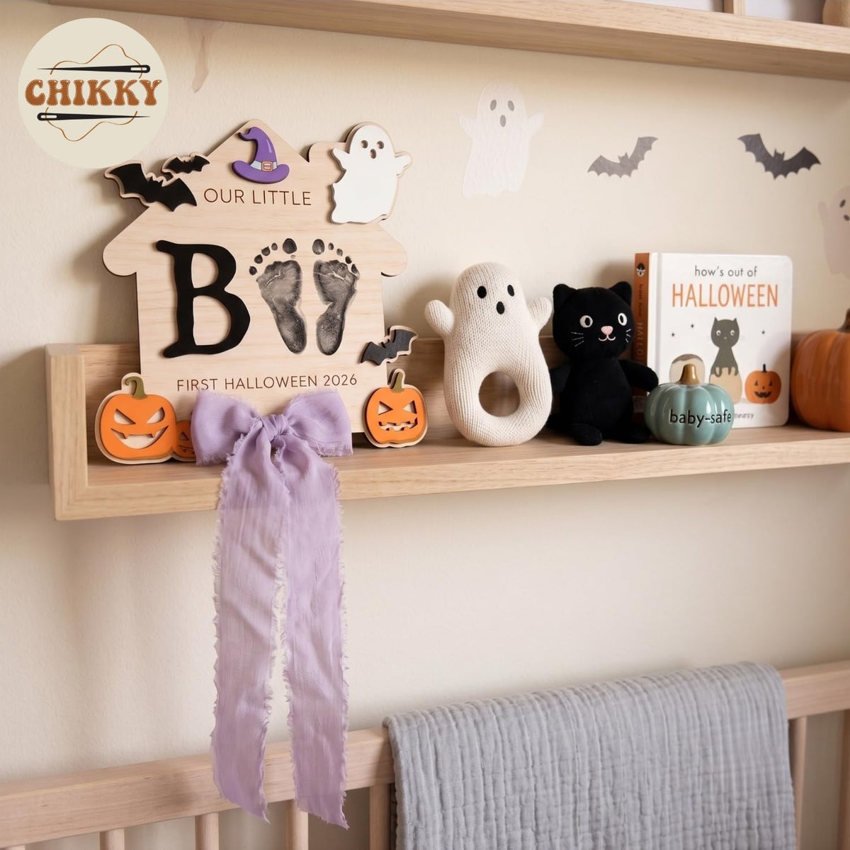 Personalized Wooden Birth Announcement Sign — image 5