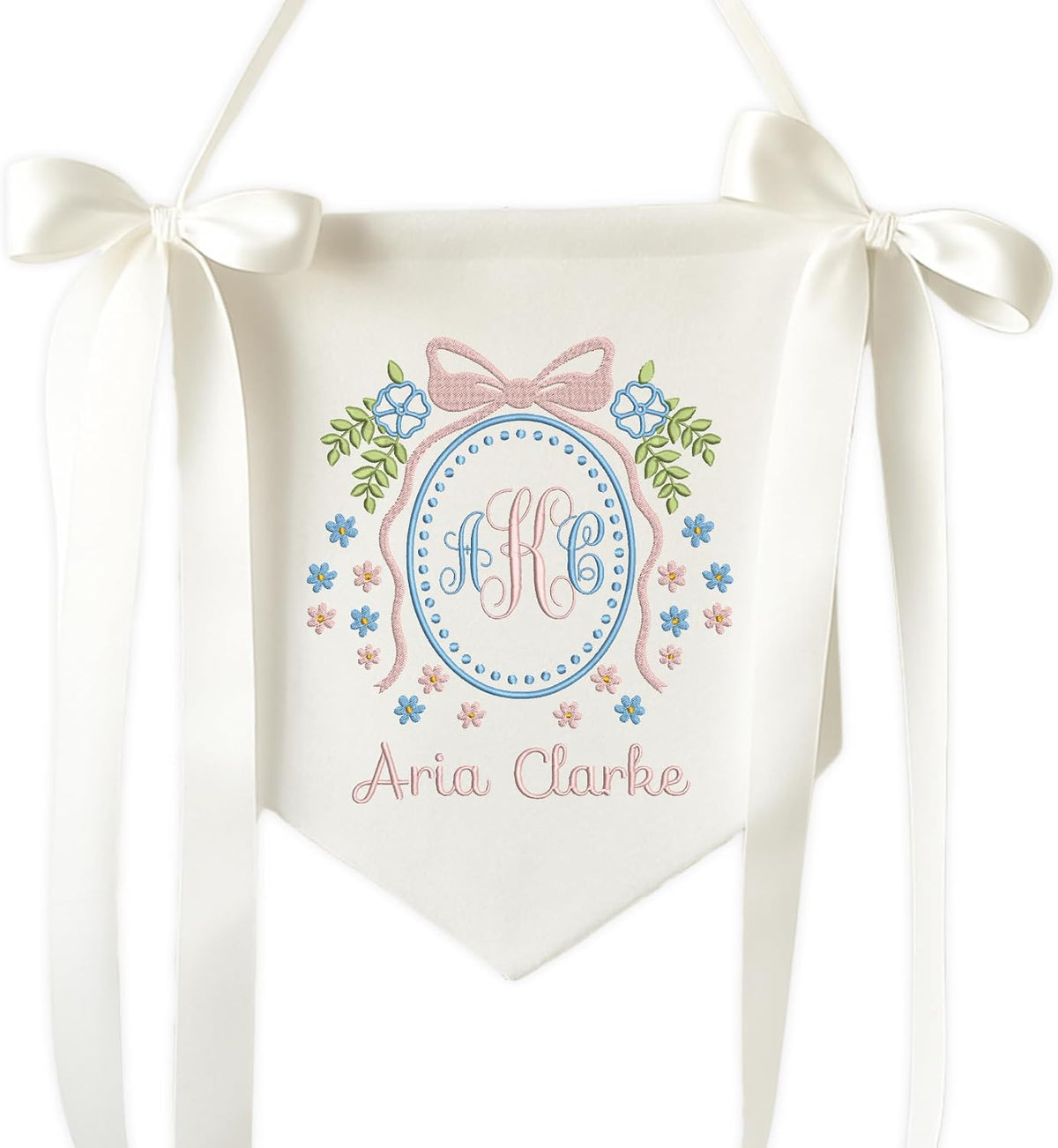 Personalized Embroidered Baby Name Banner — 13