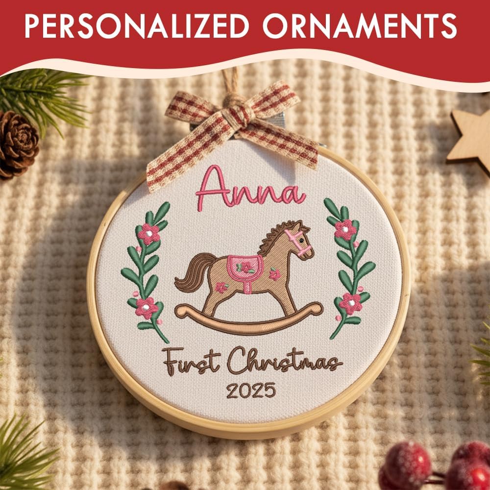Personalized Baby's First Christmas Ornament — 6 — image 8