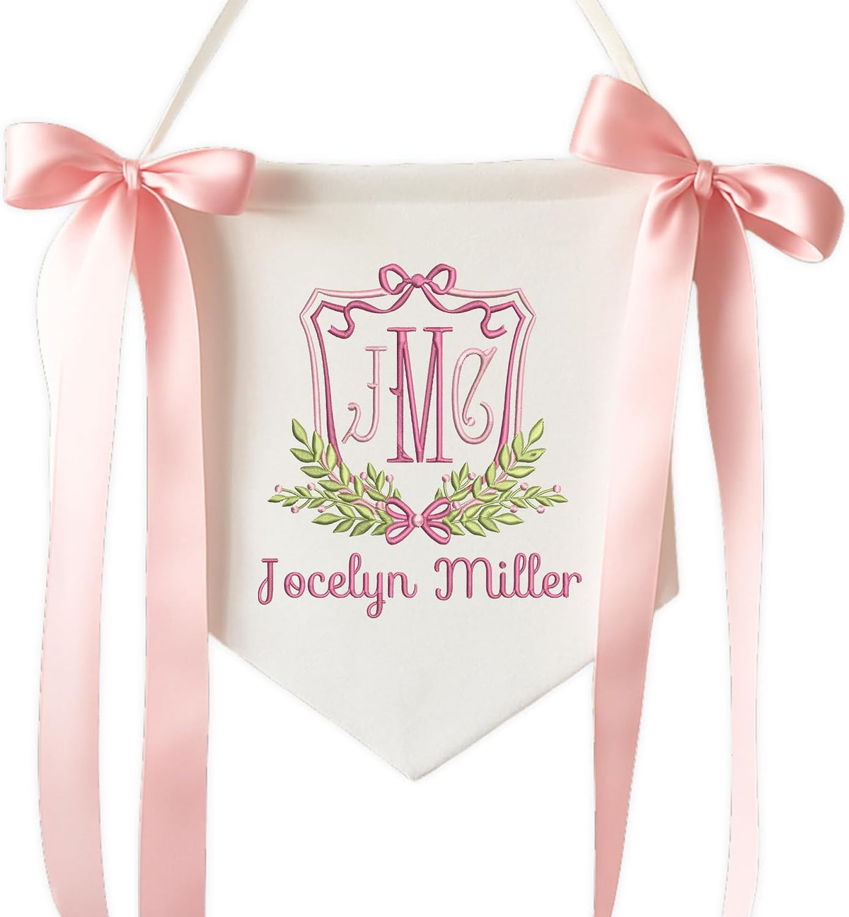 Personalized Embroidered Baby Name Banner — 1