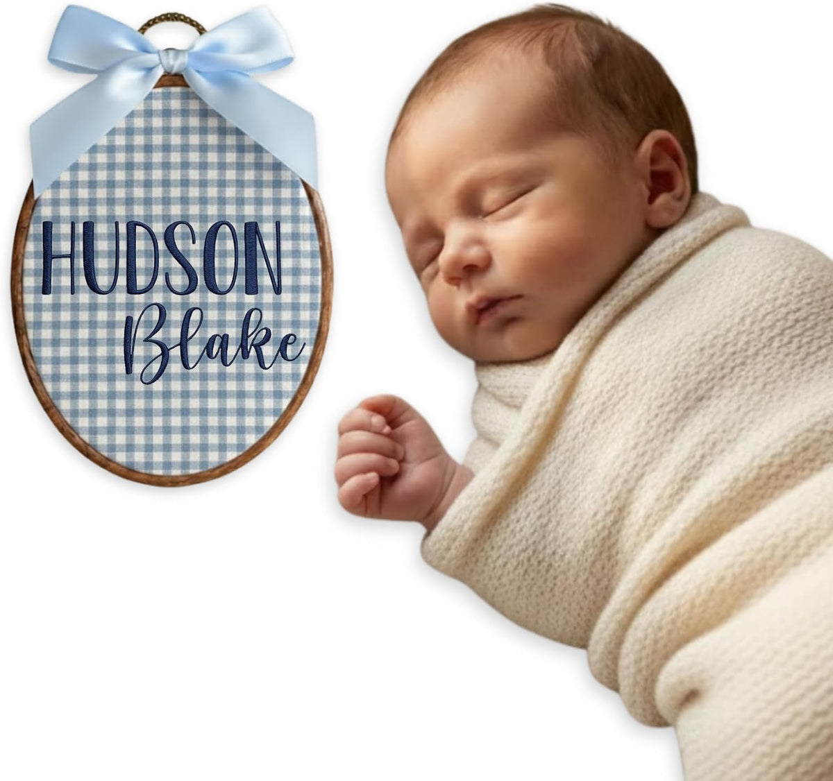 Personalized Embroidered Baby Name Hoop — 1