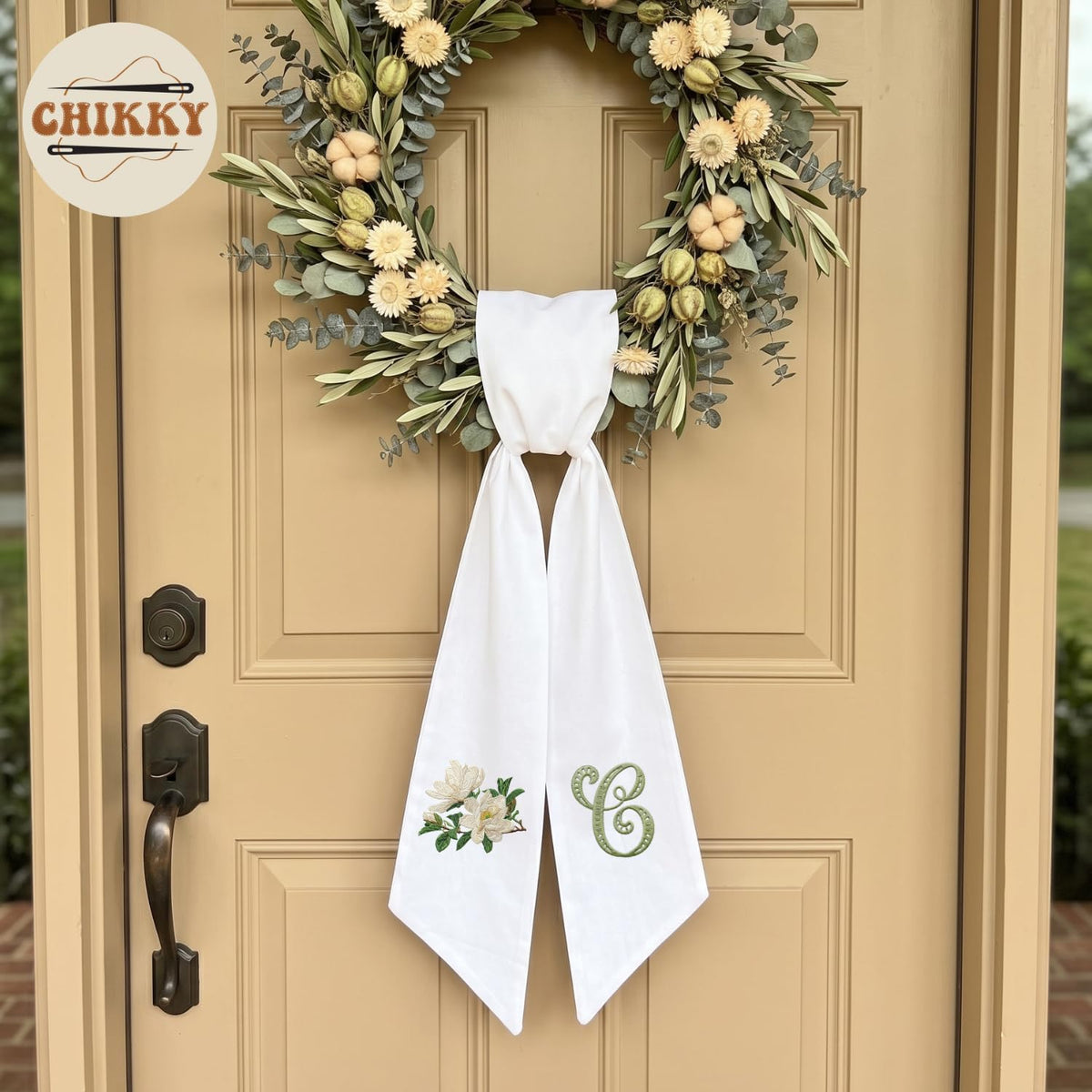 Christmas Personalized Wreath Sash — image 3