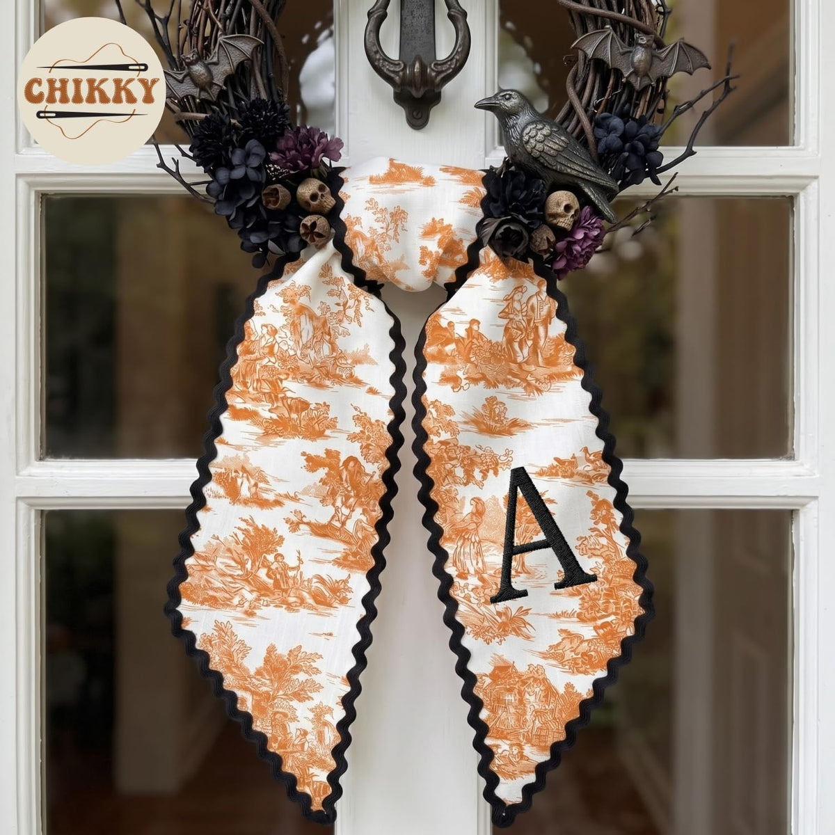 Halloween Personalized Wreath Sash — image 4