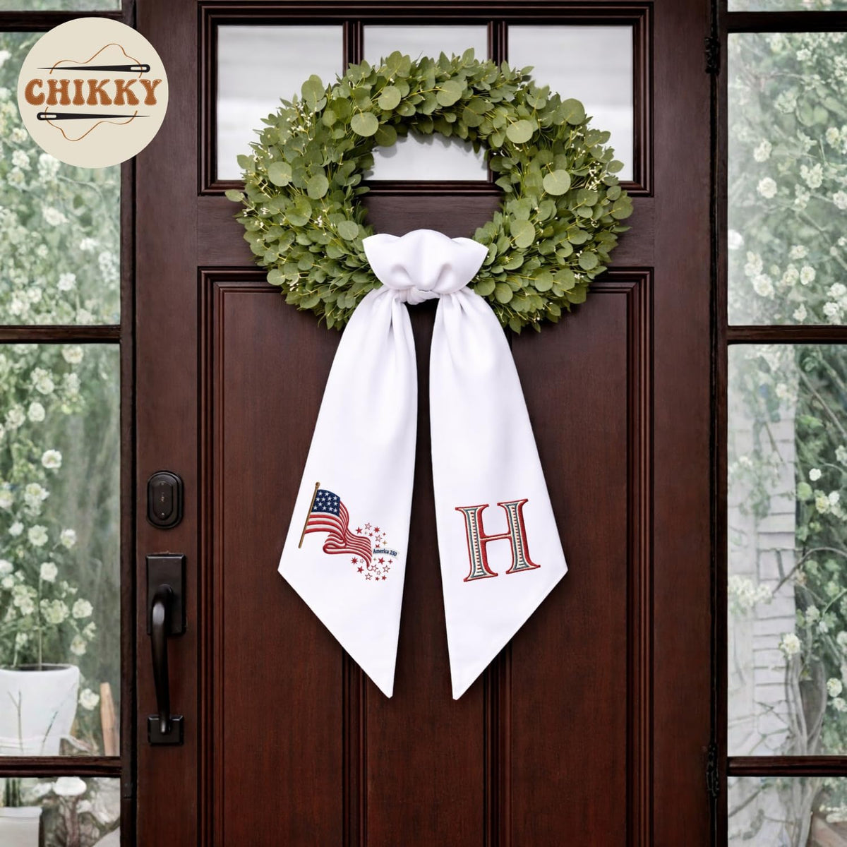 Patriotic Personalized Wreath Sash — 10 - America 250 — image 5
