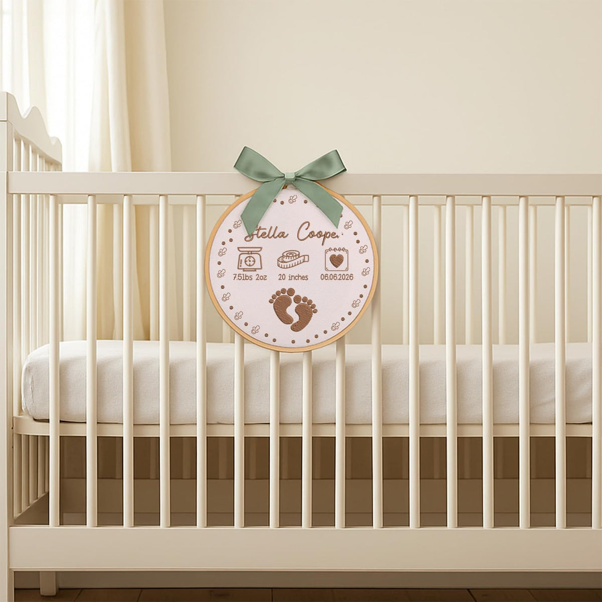Personalized Embroidered Baby Name Hoop — 12 — image 6