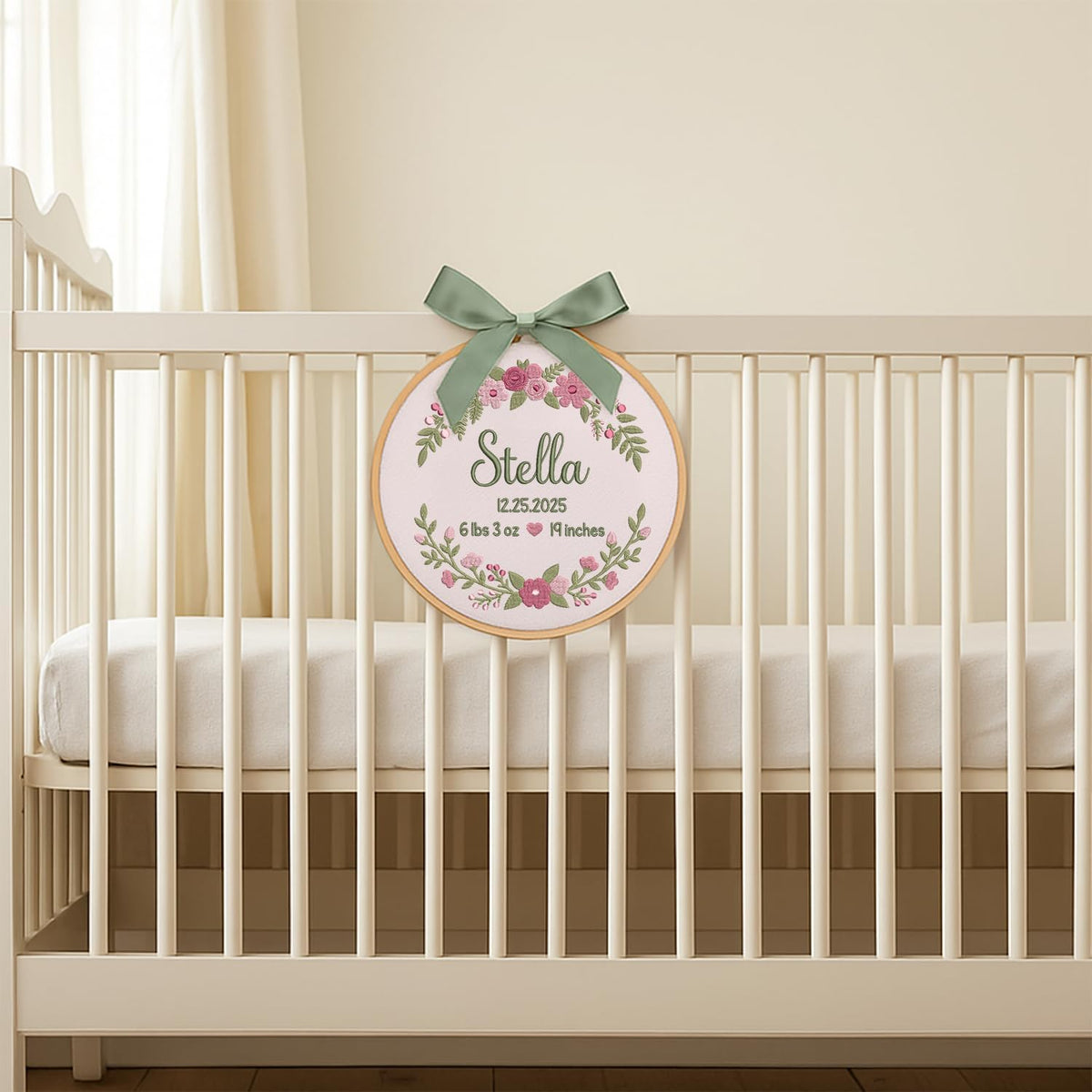Personalized Embroidered Baby Name Hoop — 6 — image 6