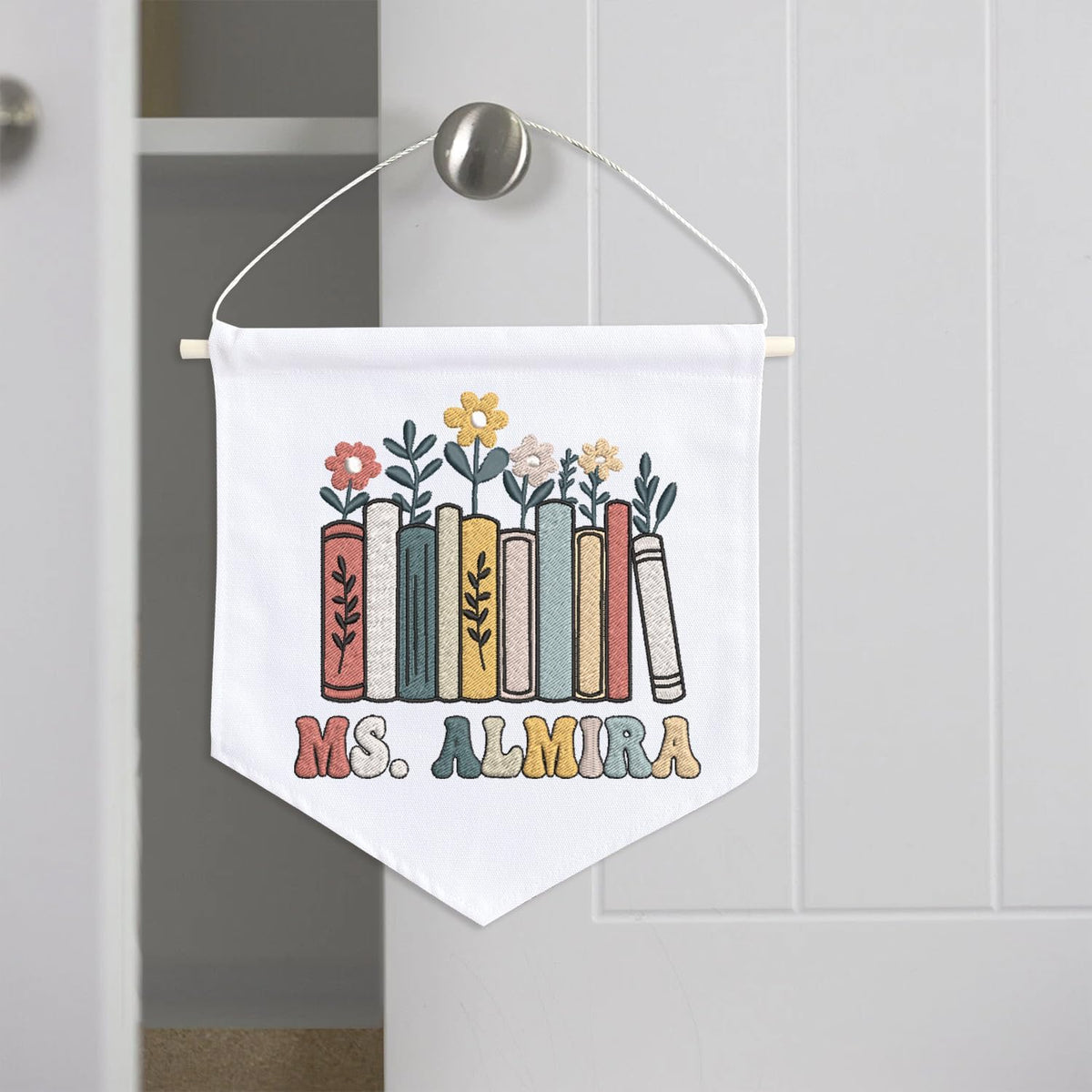 Personalized Embroidered Teacher Banner — 1 — image 4