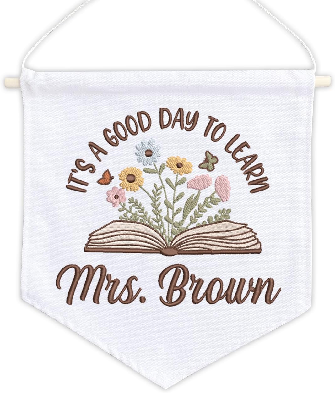 Personalized Embroidered Teacher Banner — 4