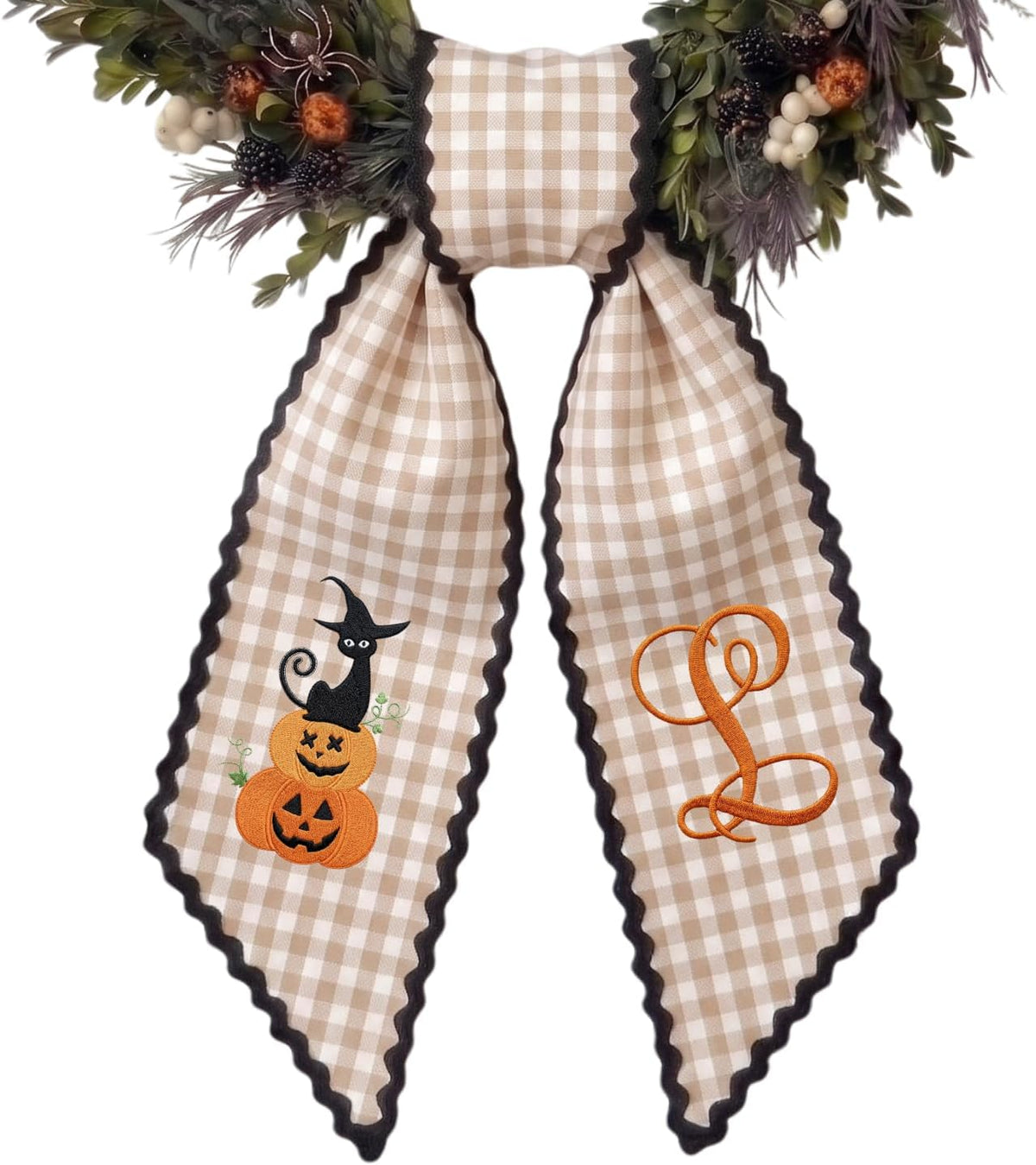 Halloween Personalized Wreath Sash
