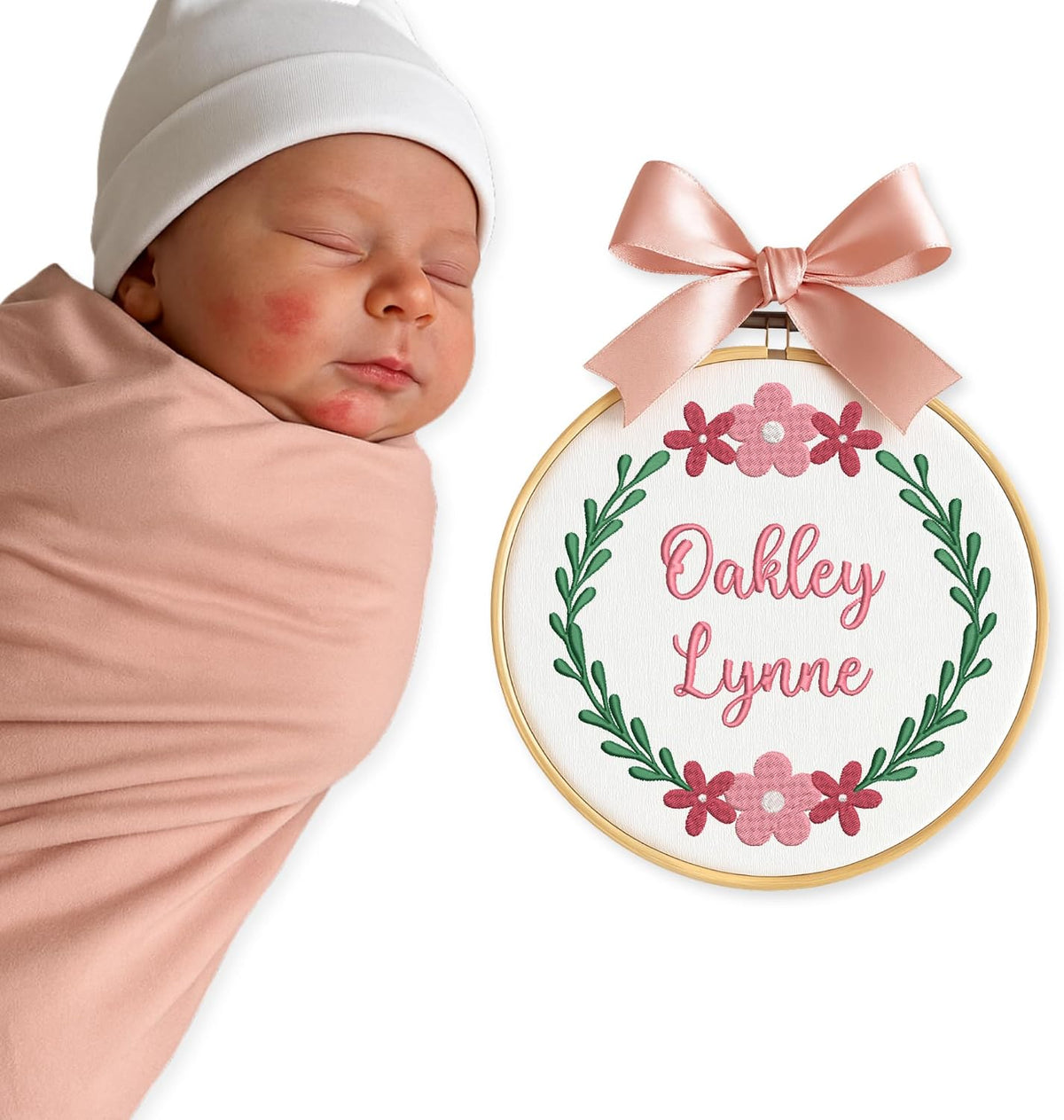 Personalized Embroidered Baby Name Hoop — 5