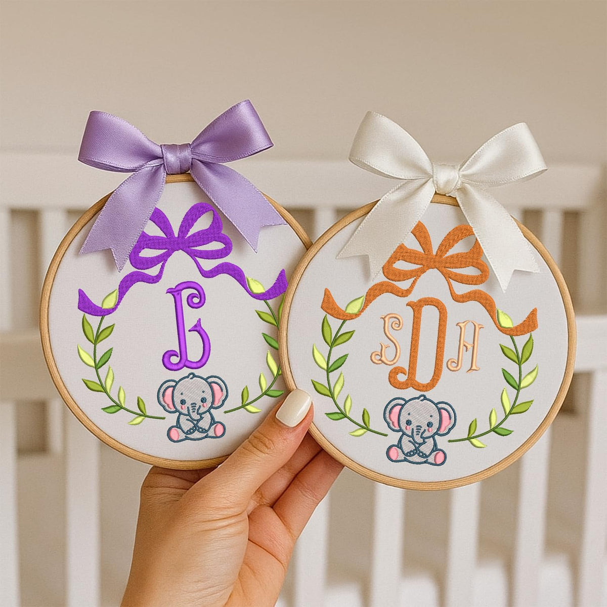 Personalized Embroidered Baby Name Hoop — 3 — image 3