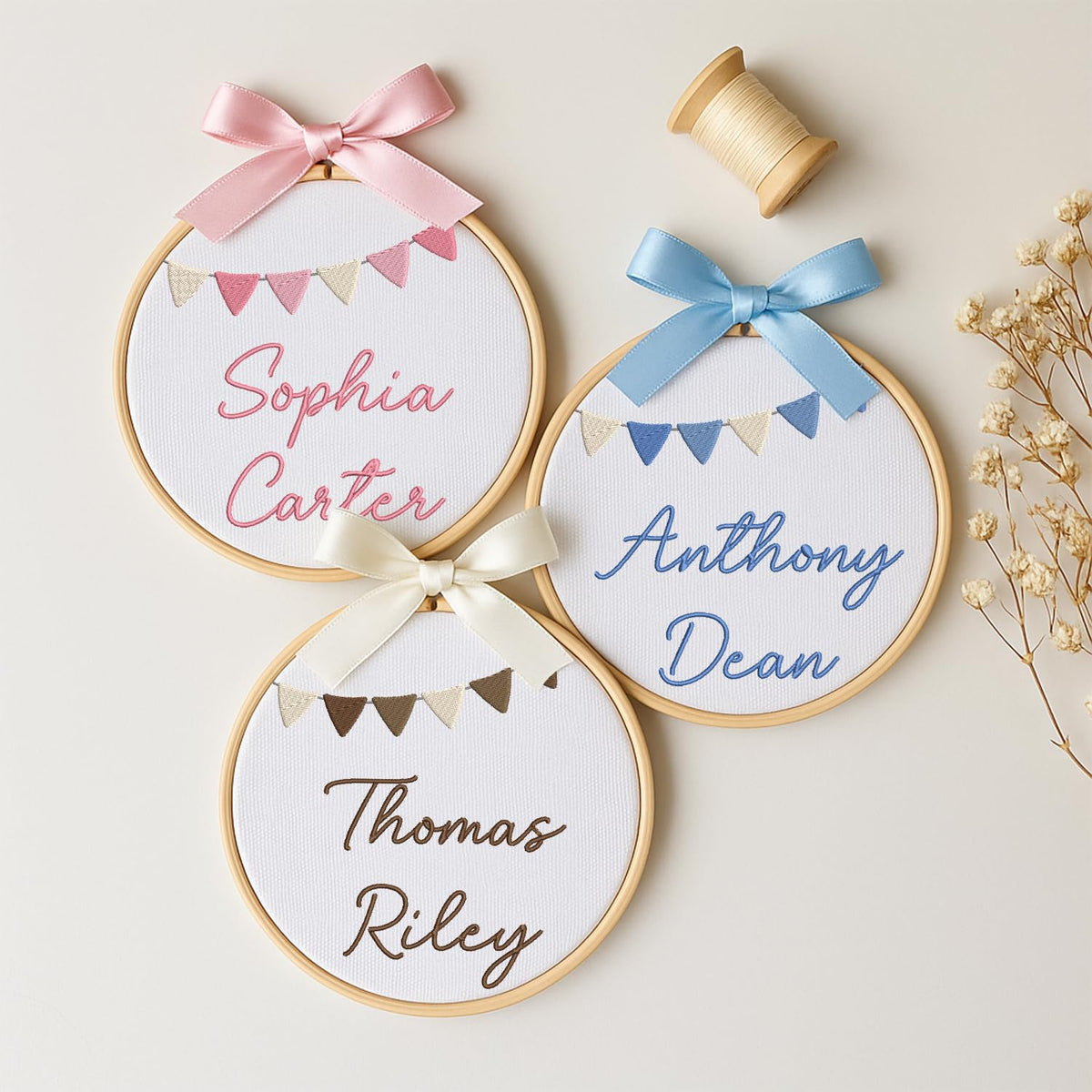 Personalized Embroidered Baby Name Hoop — 7 — image 2