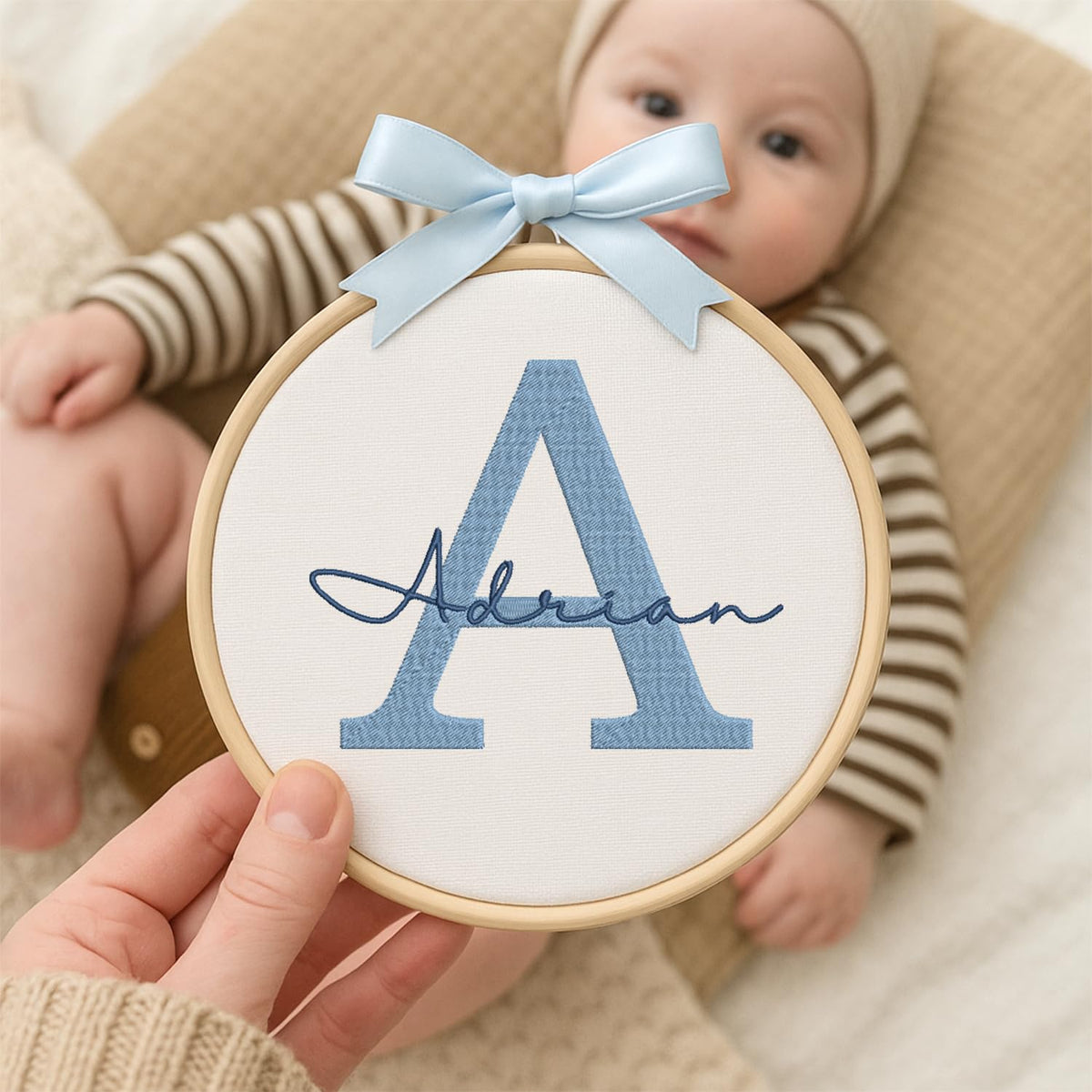 Personalized Embroidered Baby Name Hoop — 9 — image 5