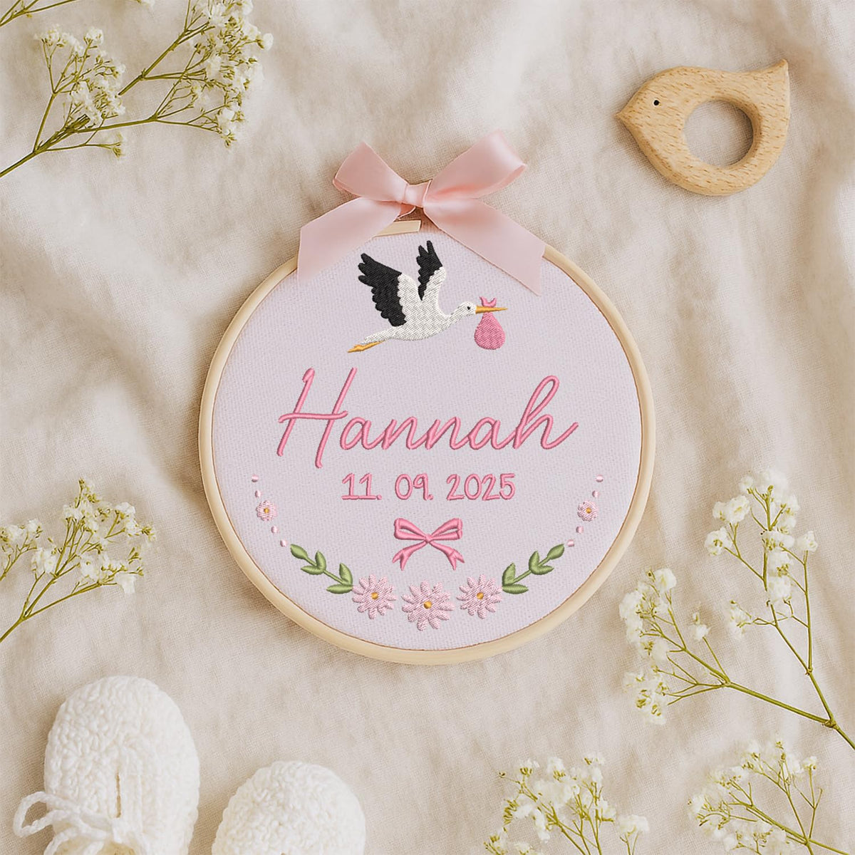 Personalized Embroidered Baby Name Hoop — 4 — image 8