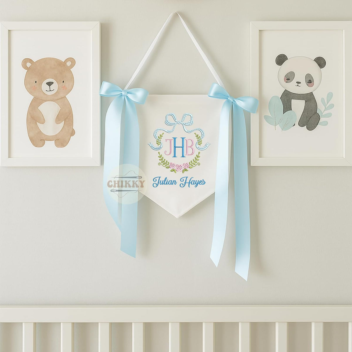 Personalized Embroidered Baby Name Banner — 13 — image 4