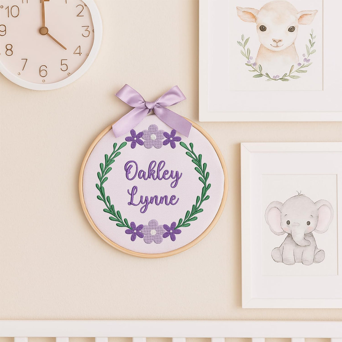 Personalized Embroidered Baby Name Hoop — 5 — image 7