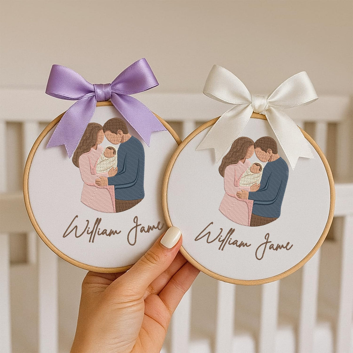 Personalized Embroidered Baby Name Hoop — 11 — image 3