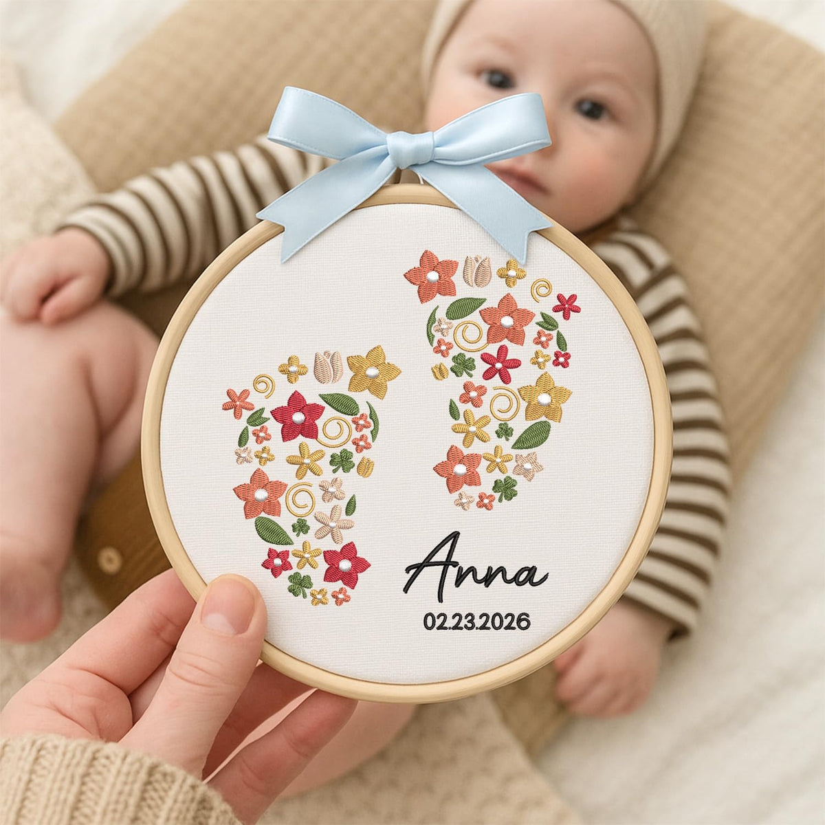 Personalized Embroidered Baby Name Hoop — 16 — image 5