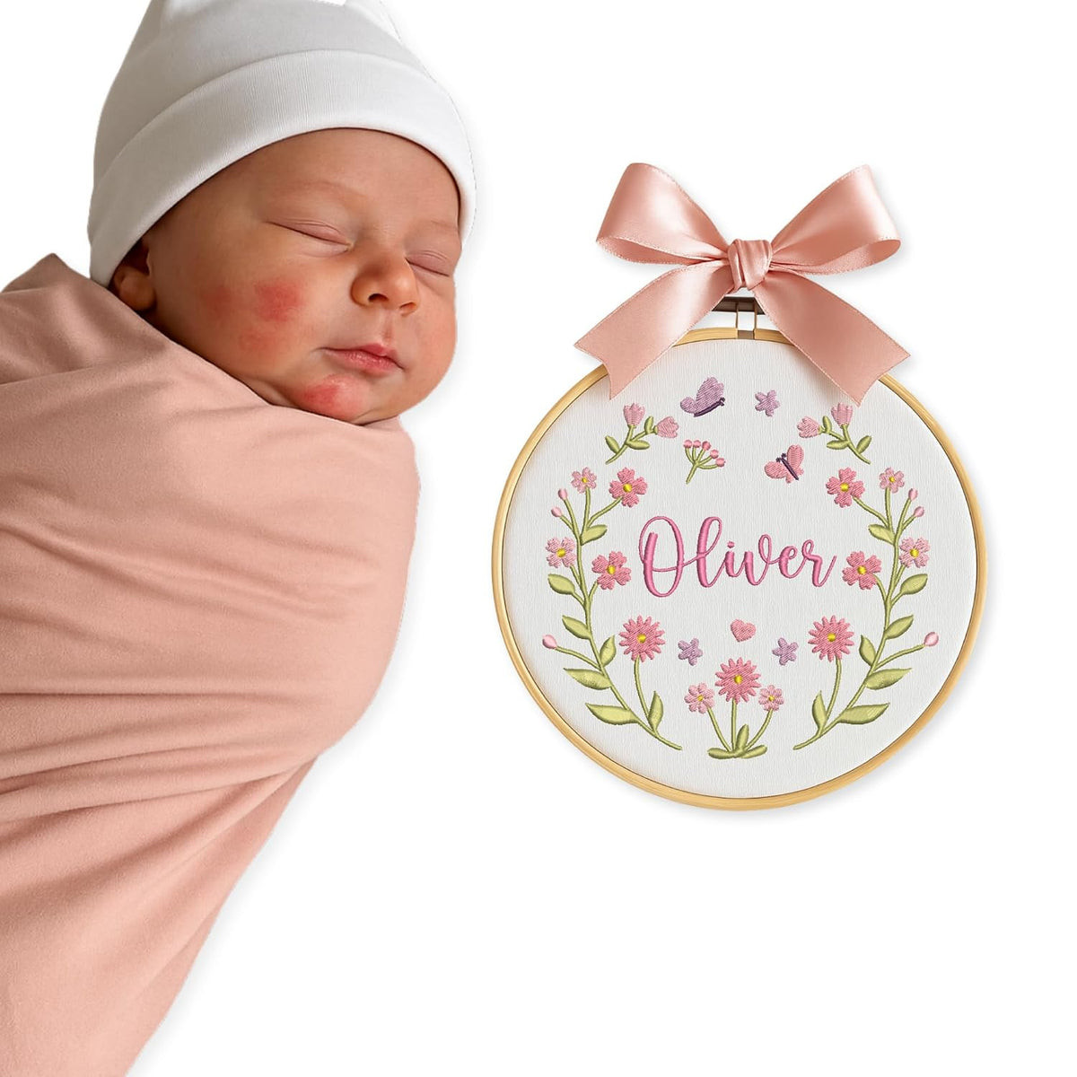 Personalized Embroidered Baby Name Hoop — 4