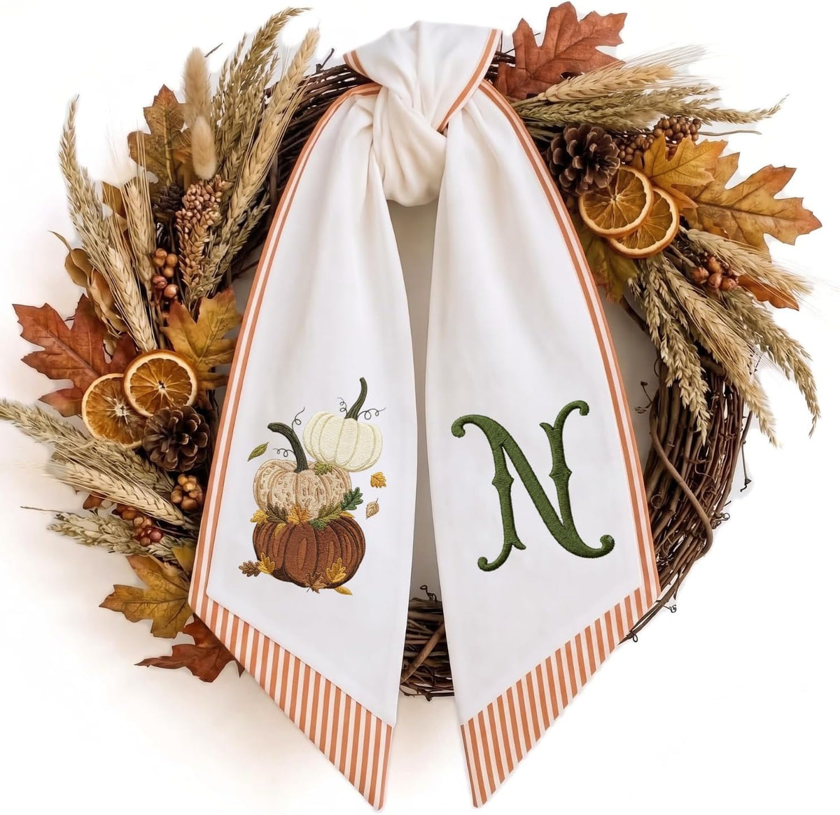 Autumn Personalized Wreath Sash