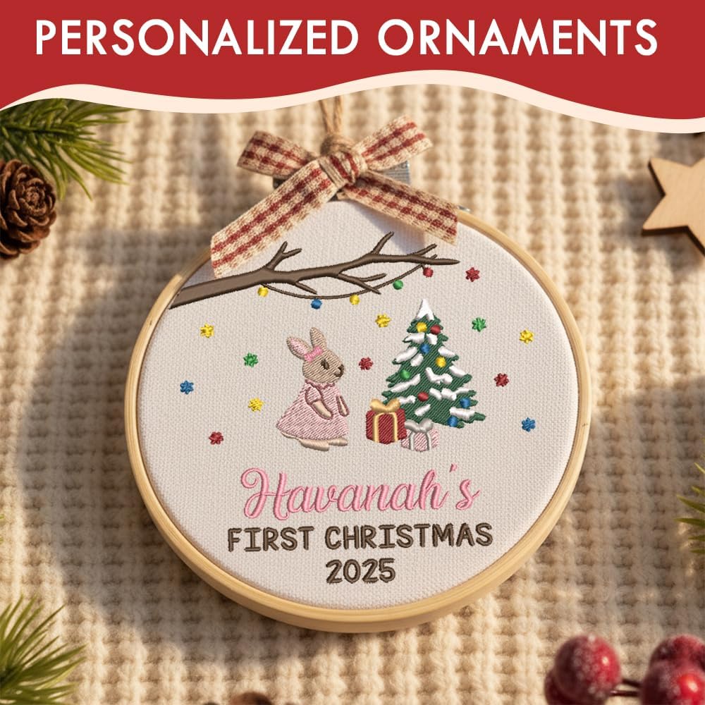 Personalized Baby's First Christmas Ornament — 3 — image 8