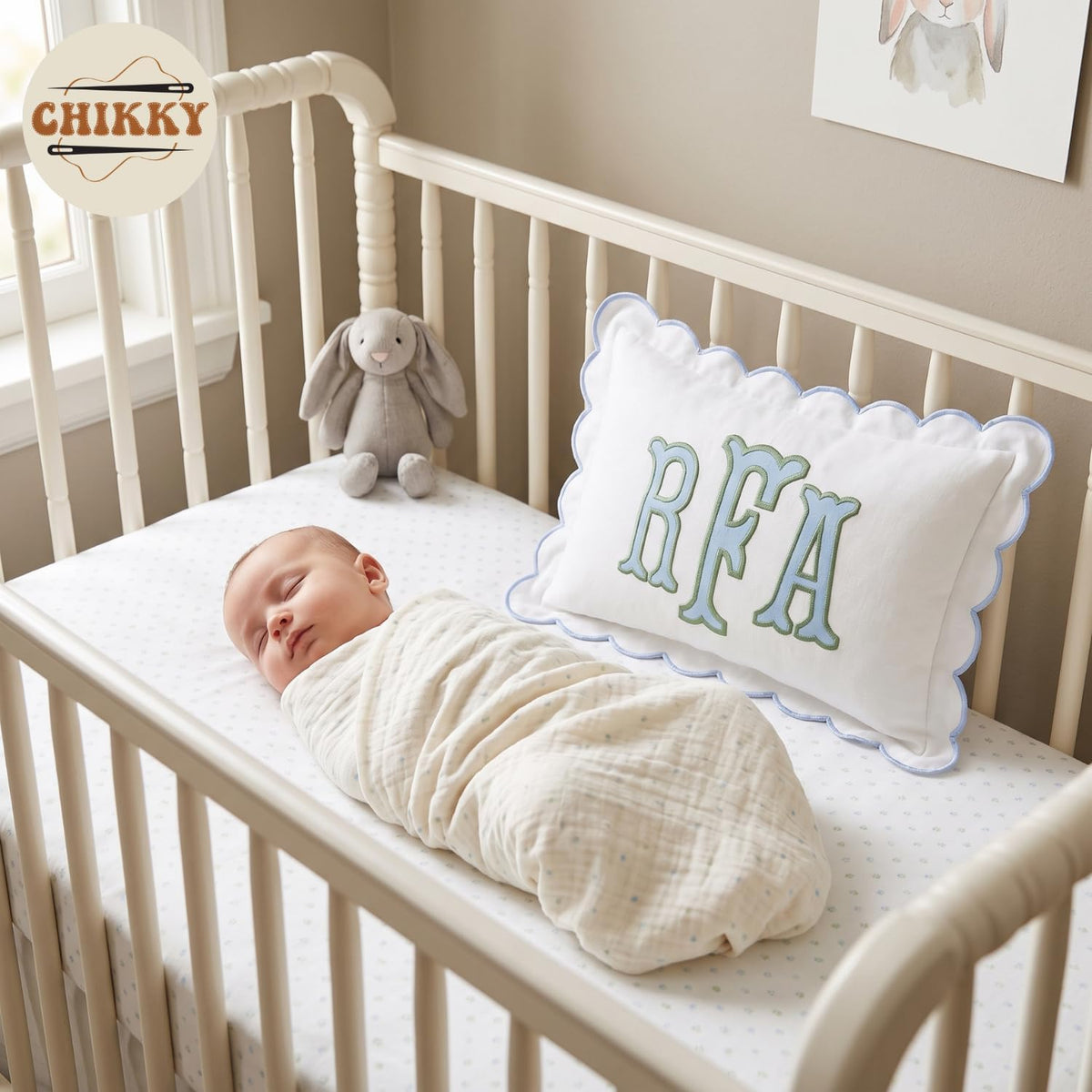 Personalized Embroidered Pillow Cover — image 3