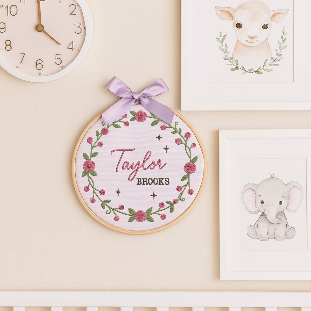 Personalized Embroidered Baby Name Hoop — 5 — image 7