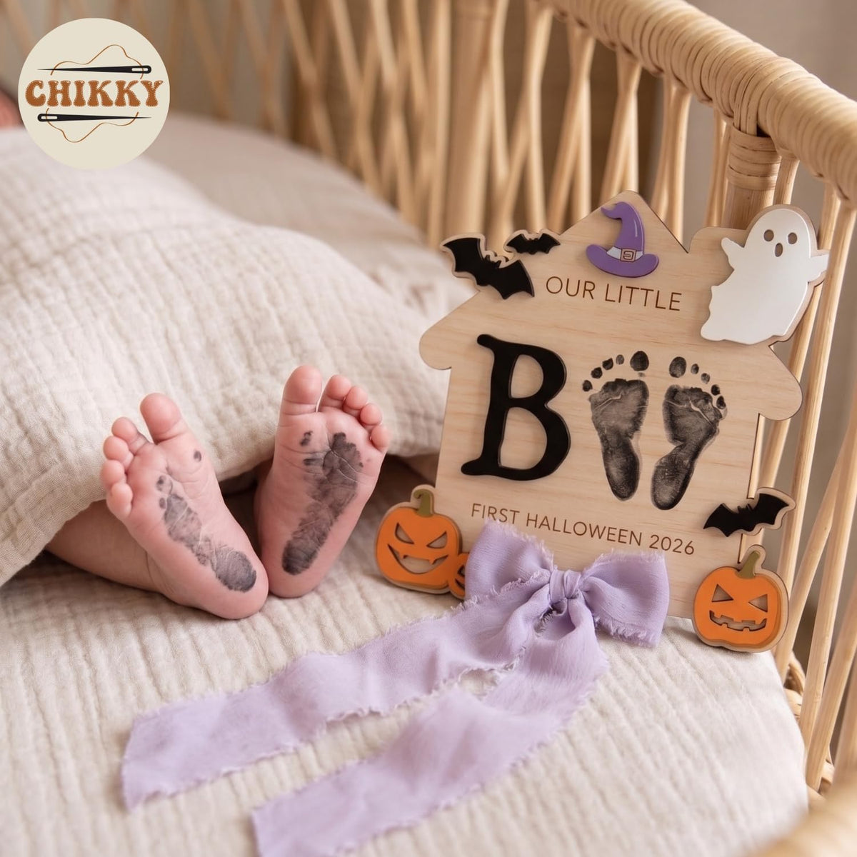 Personalized Wooden Birth Announcement Sign — image 3