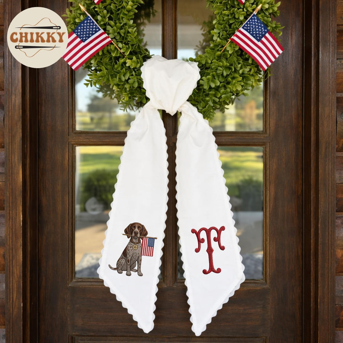 Patriotic Personalized Wreath Sash — image 4