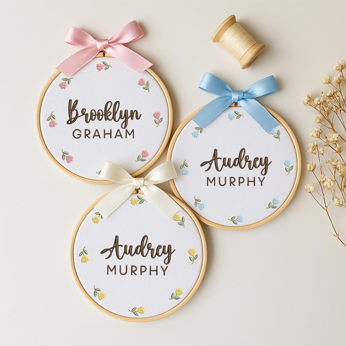 Personalized Embroidered Baby Name Hoop — 17 — image 2