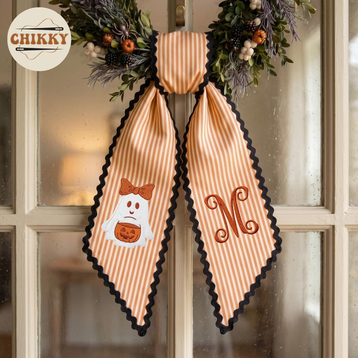 Halloween Personalized Wreath Sash — image 2