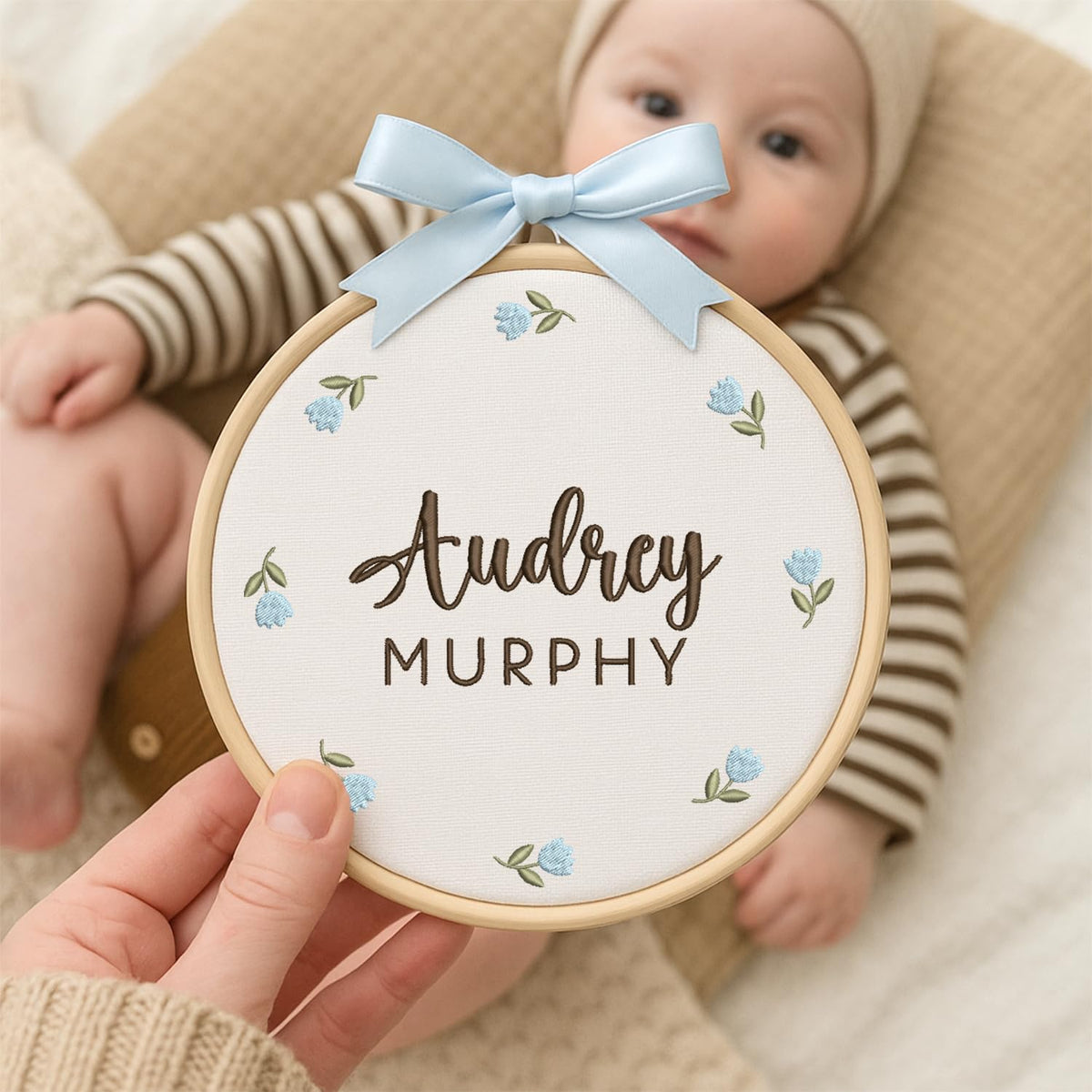 Personalized Embroidered Baby Name Hoop — 17 — image 5