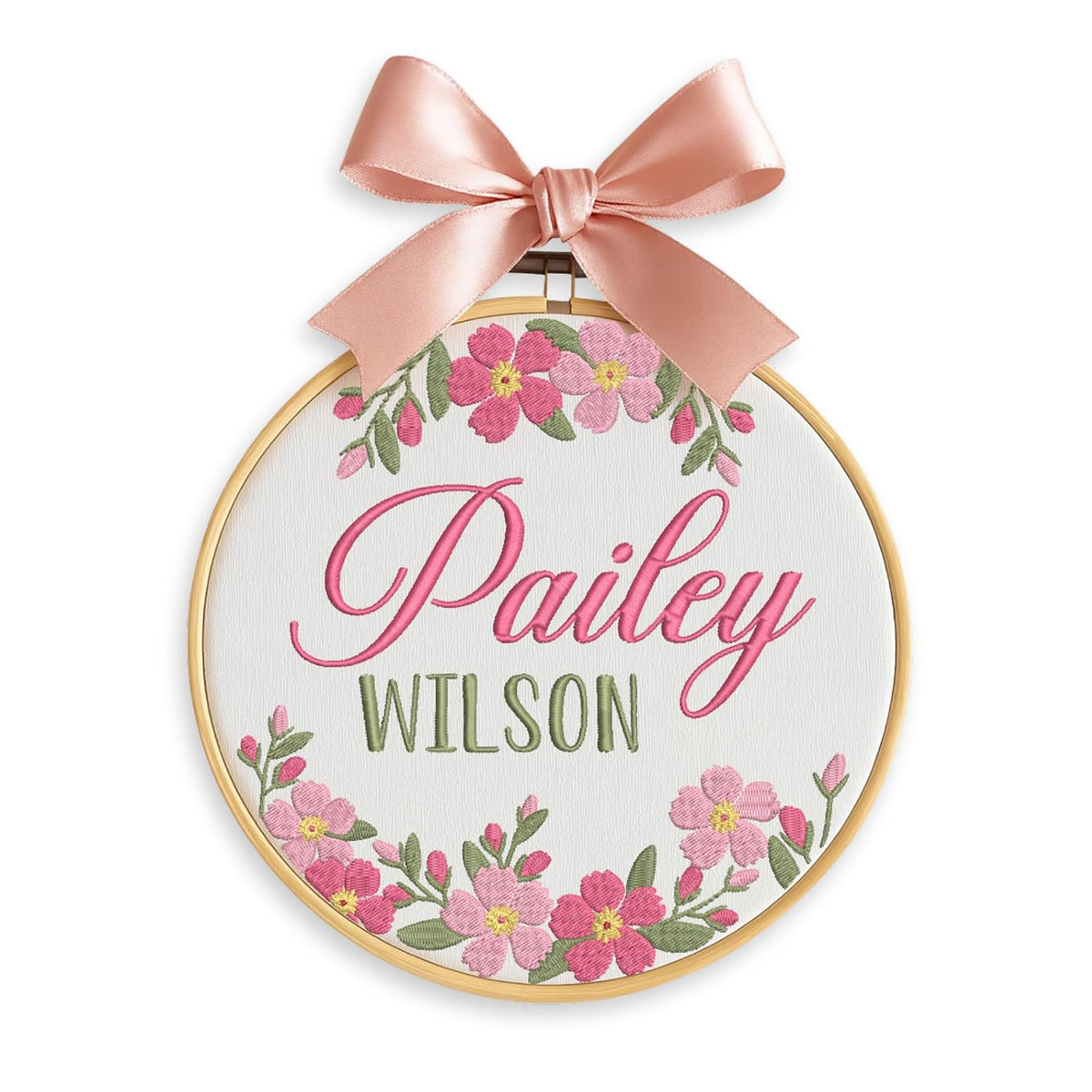 Personalized Embroidered Baby Name Hoop — 13