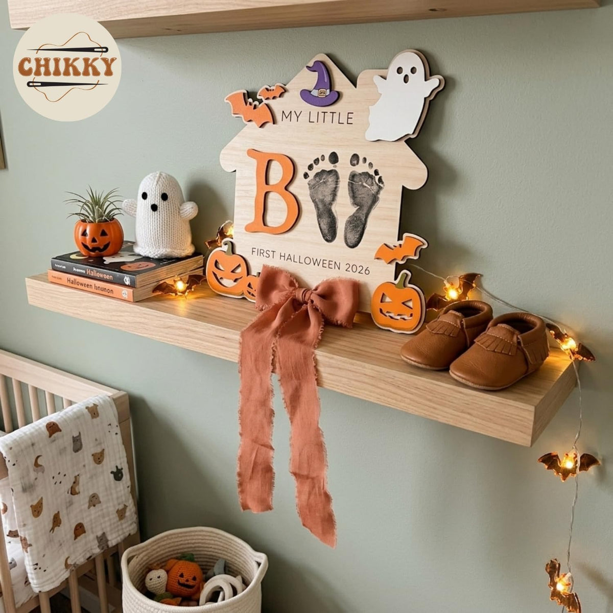 Personalized Wooden Birth Announcement Sign — image 4