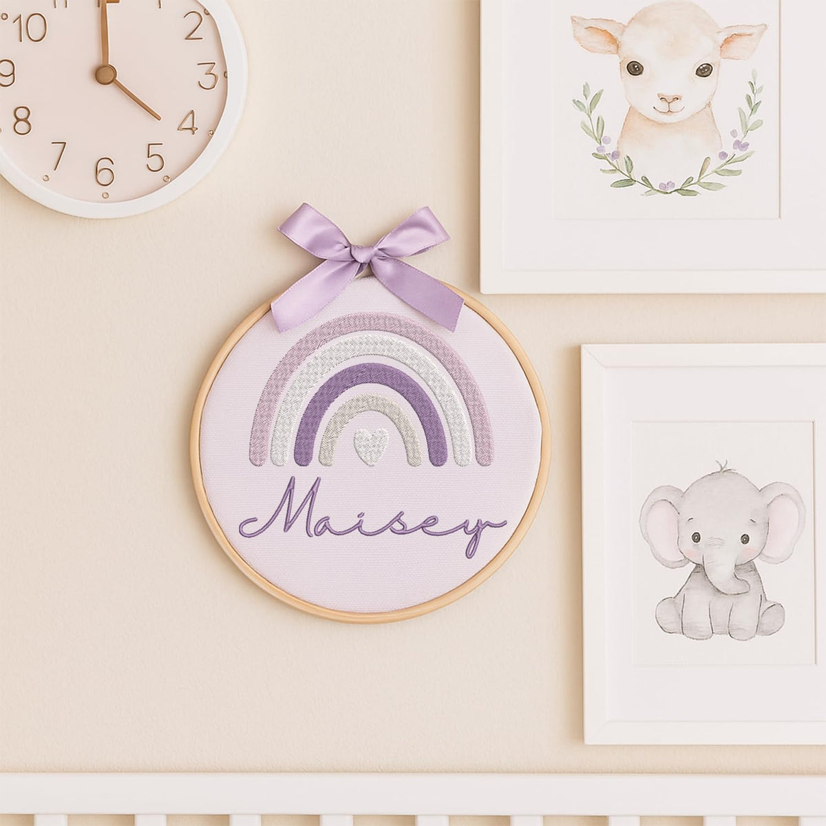 Personalized Embroidered Baby Name Hoop — 10 — image 7