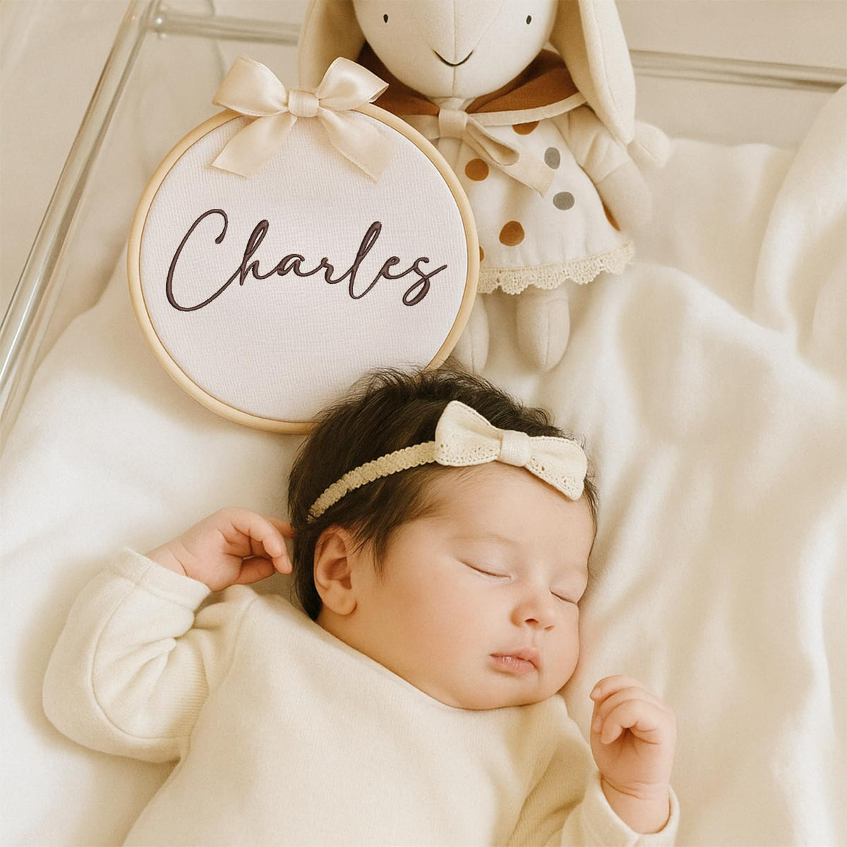 Personalized Embroidered Baby Name Hoop — 9 — image 4