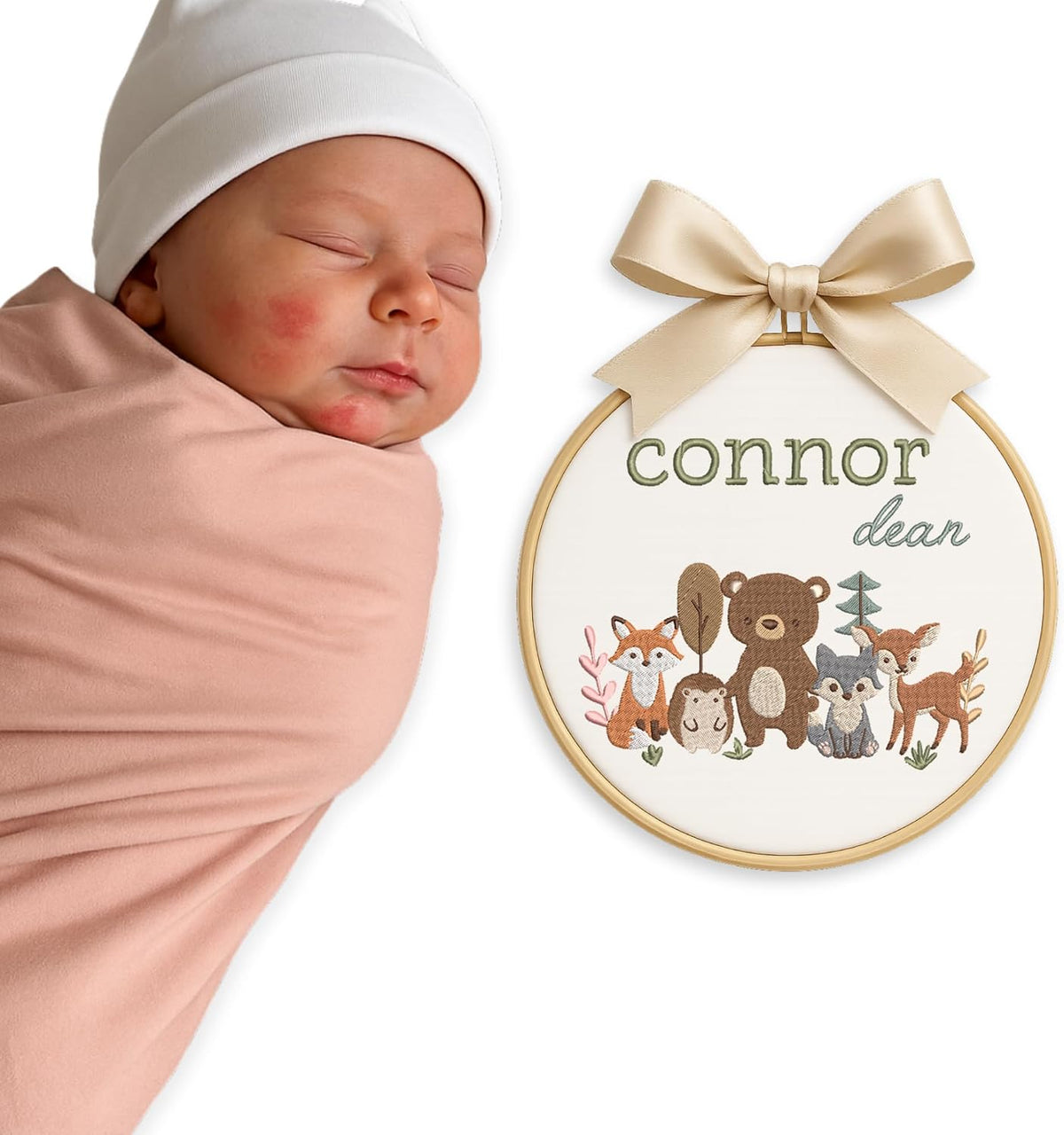 Personalized Embroidered Baby Name Hoop — 1