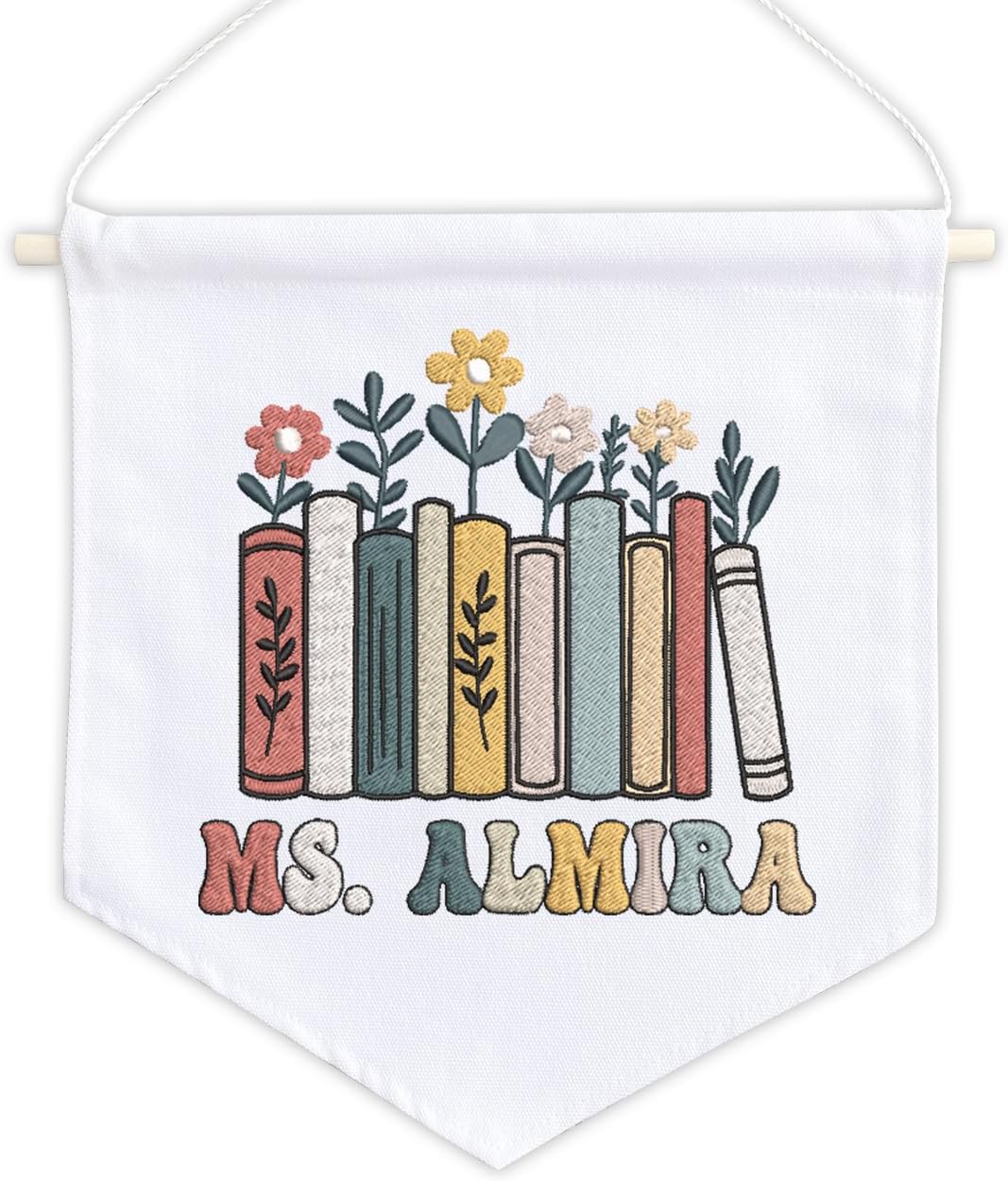 Personalized Embroidered Teacher Banner — 1