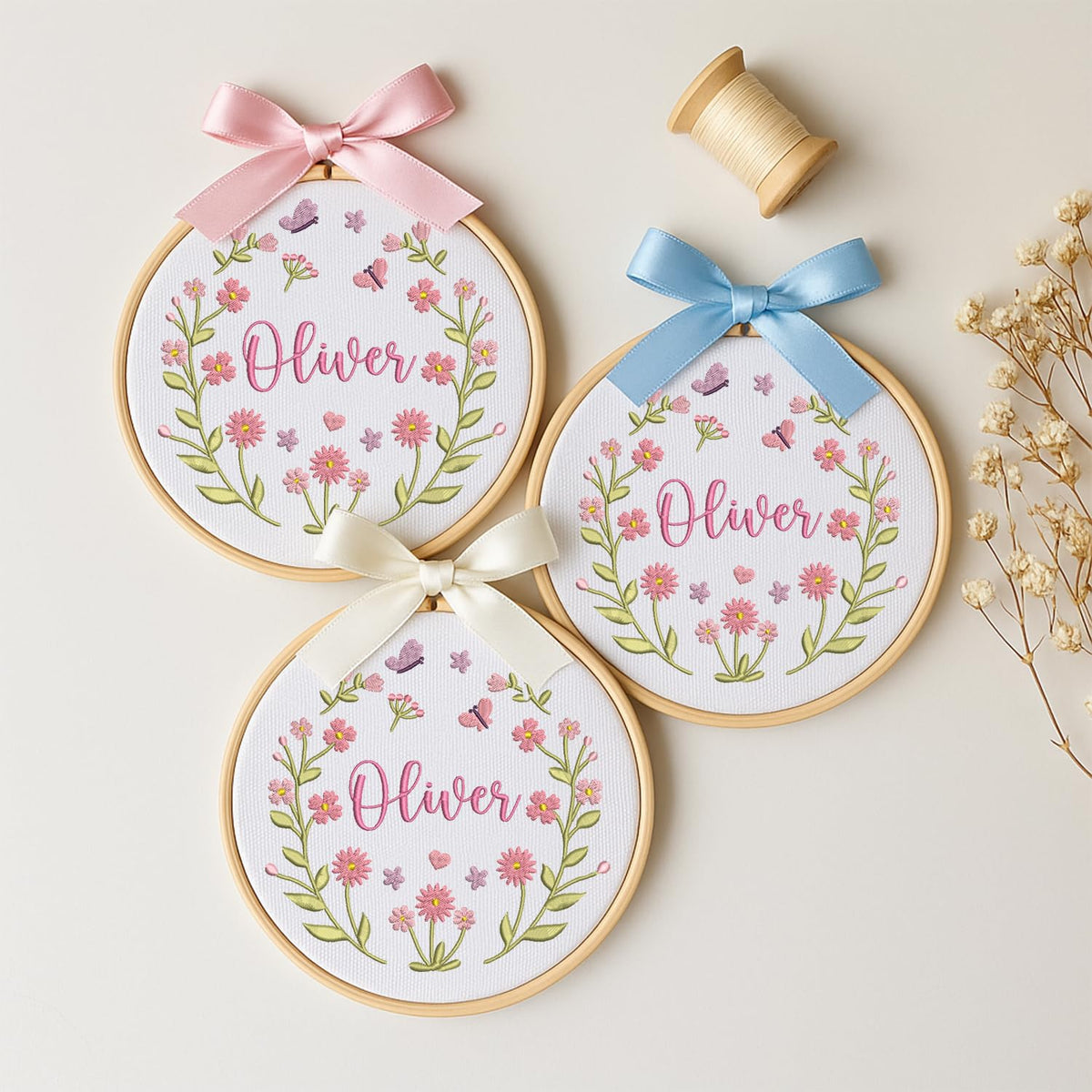 Personalized Embroidered Baby Name Hoop — 4 — image 2