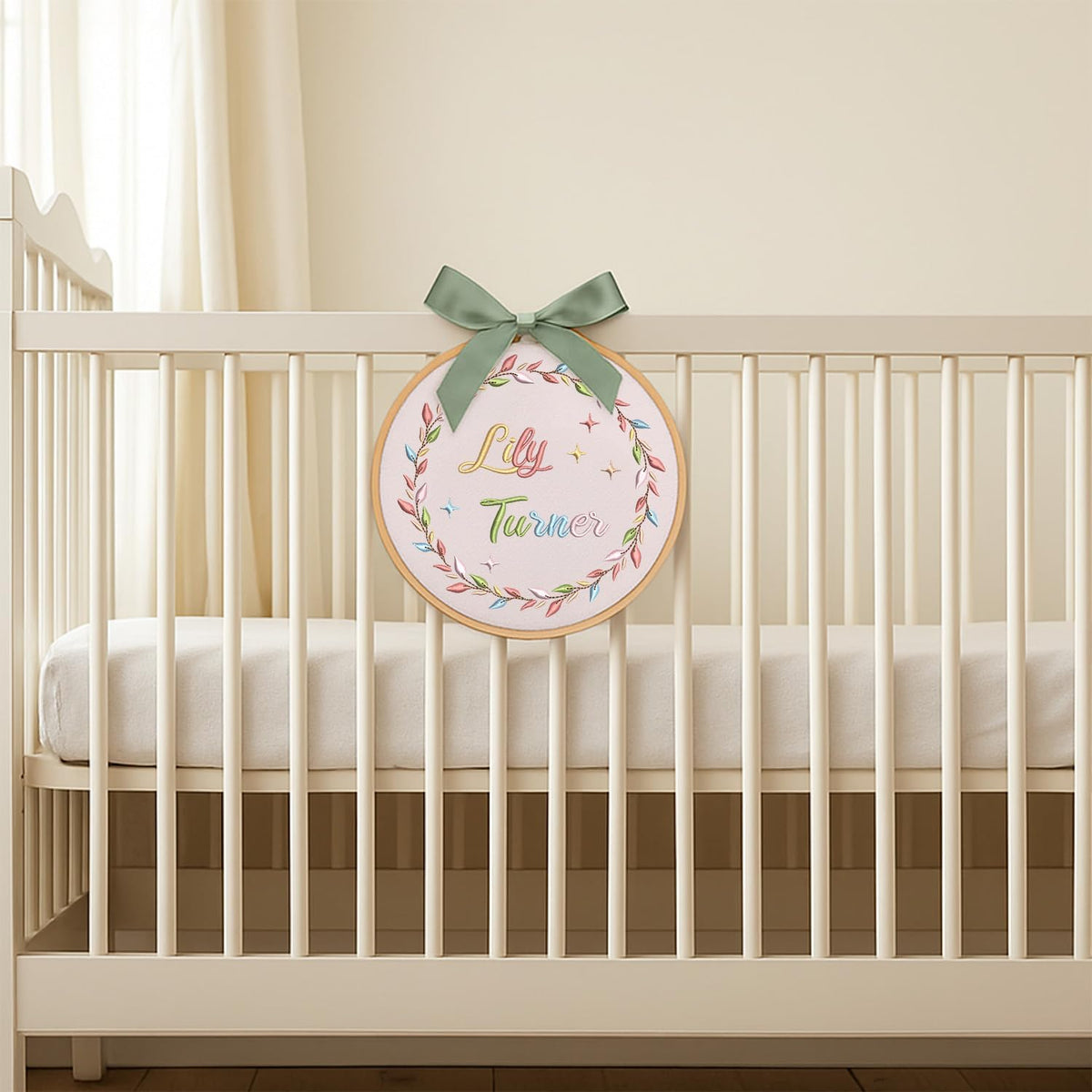 Personalized Embroidered Baby Name Hoop — 15 — image 6