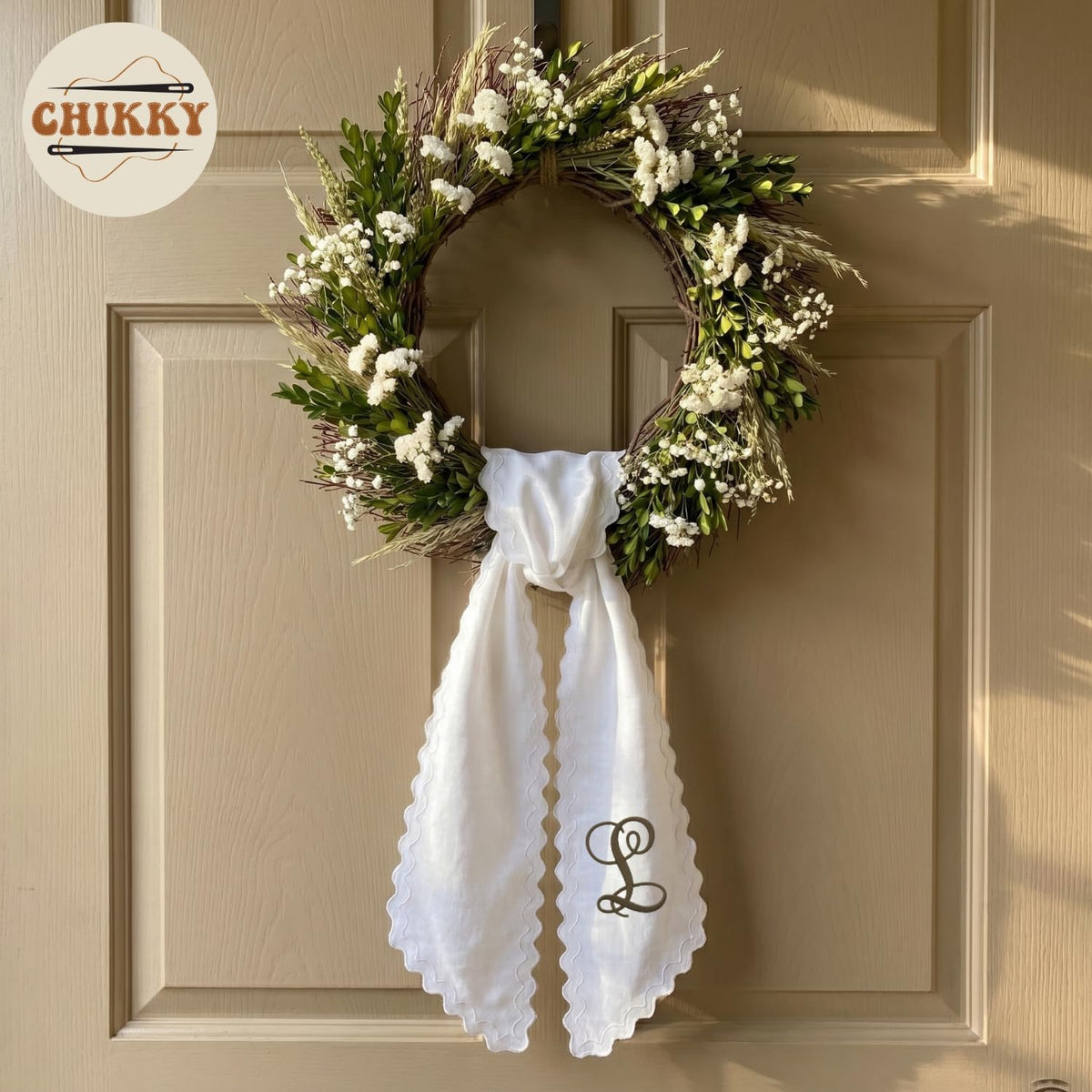 Monogram Personalized Wreath Sash — image 2
