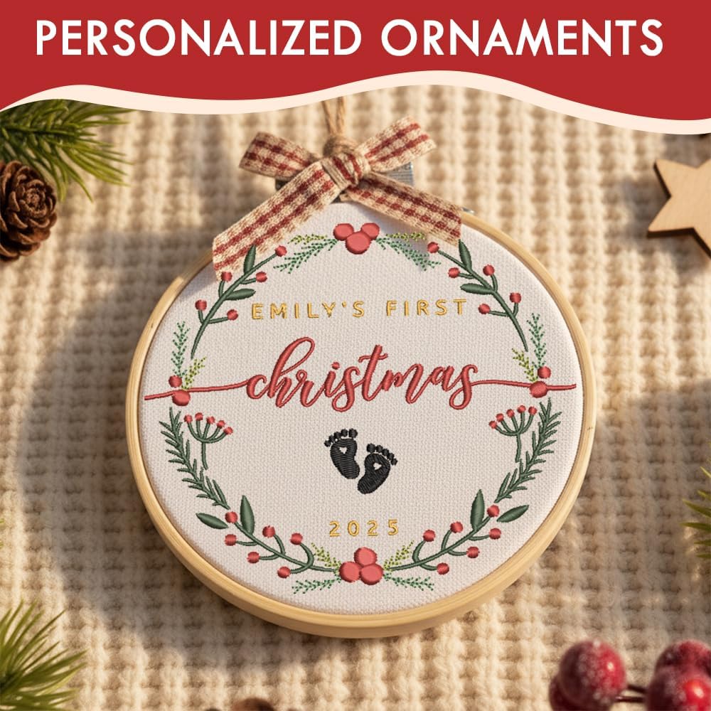 Personalized Baby's First Christmas Ornament — 12 — image 8