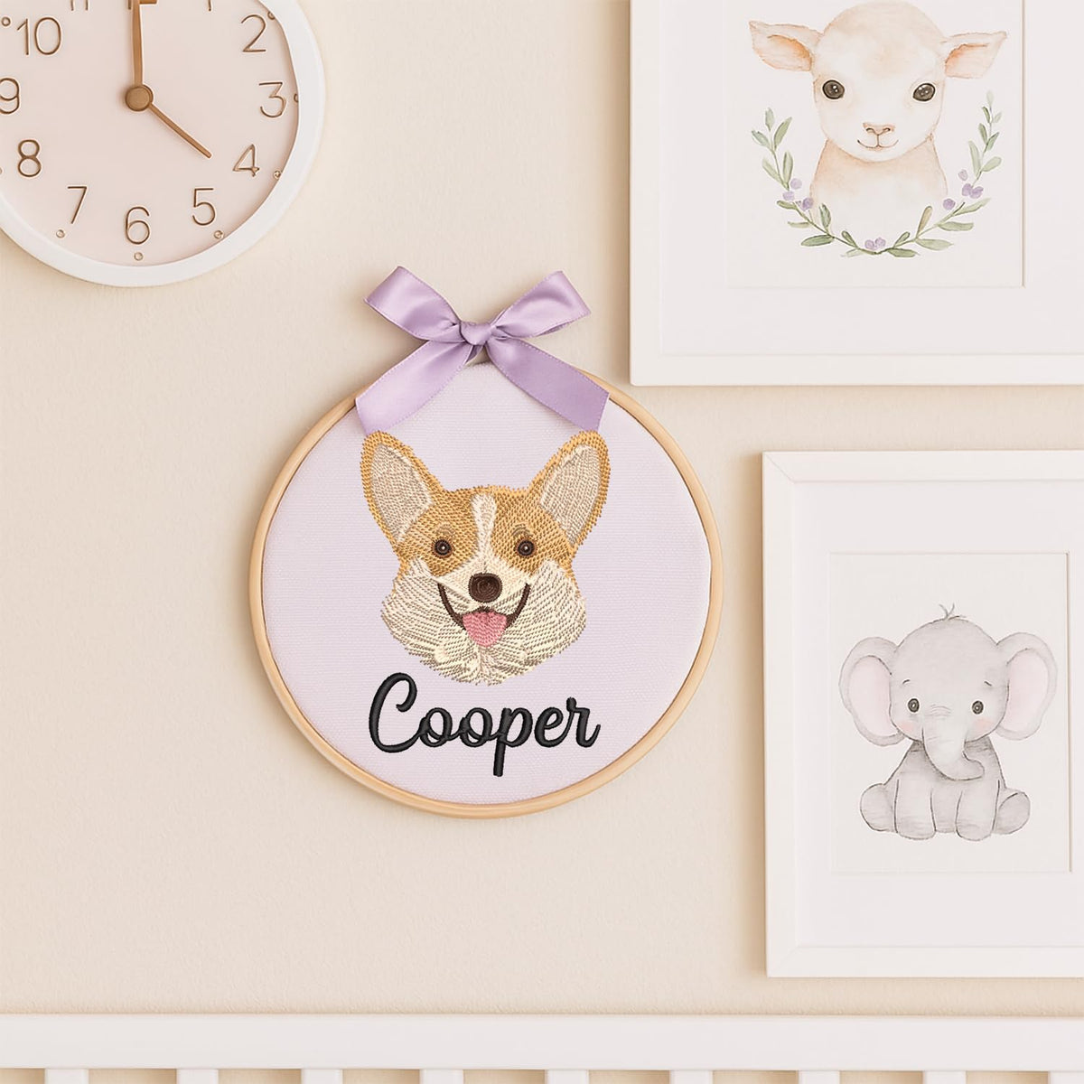 Personalized Embroidered Baby Name Hoop — 10 — image 7